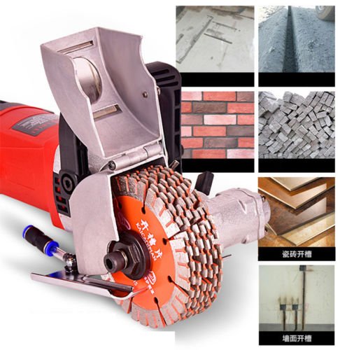 ELEOPTION 4KW 220V Electric Wall Chaser Machine - 40mm Wall Groove Cutting & Slotting Tool for Concrete, Brick & Stone - Perfect for Electrical Wiring, Plumbing & HVAC Installation