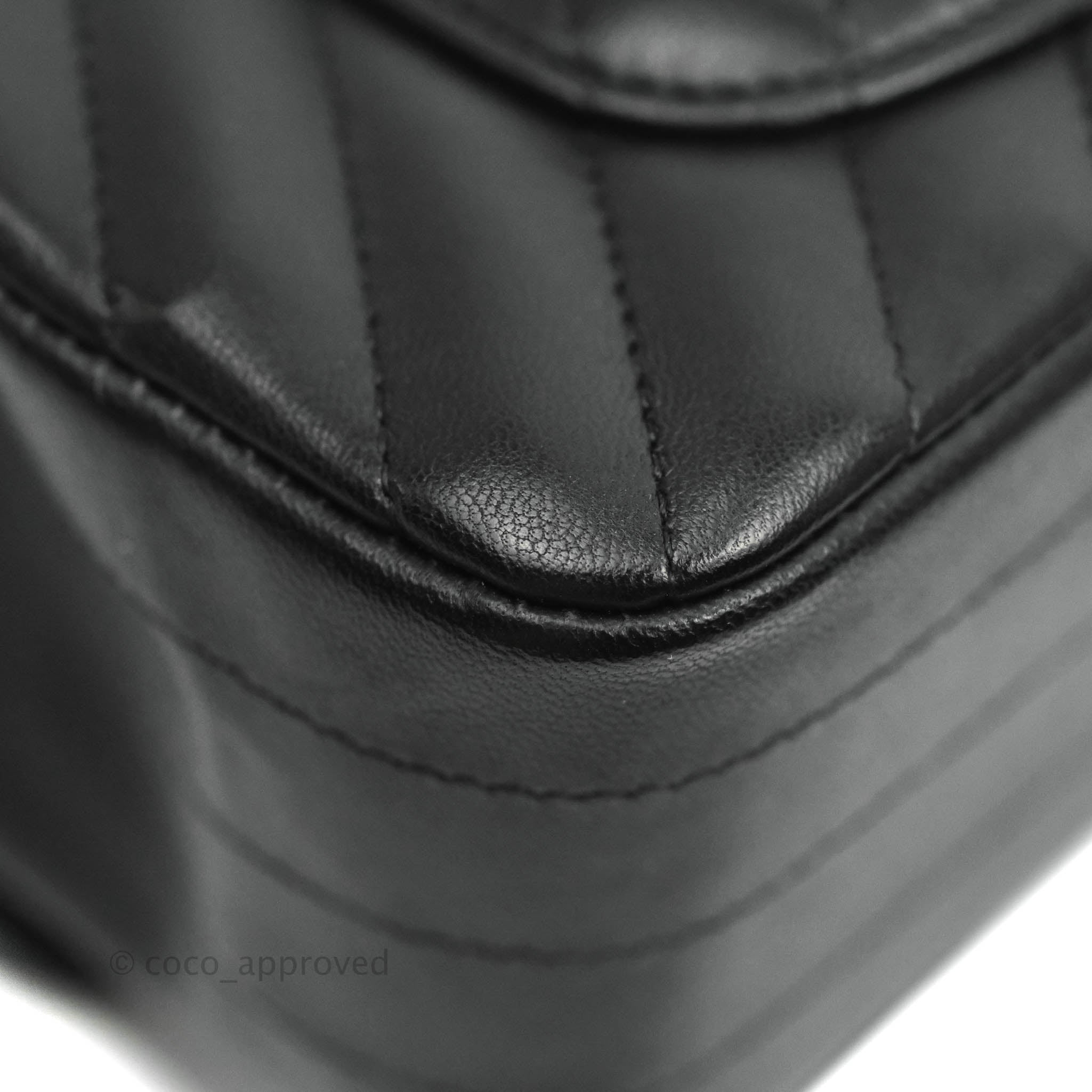 Chanel Chevron Mini Rectangular Flap Bag in Black Lambskin Leather with Gold Hardware - Luxury Crossbody Purse for Women, Perfect for Evening Events & Date Nights