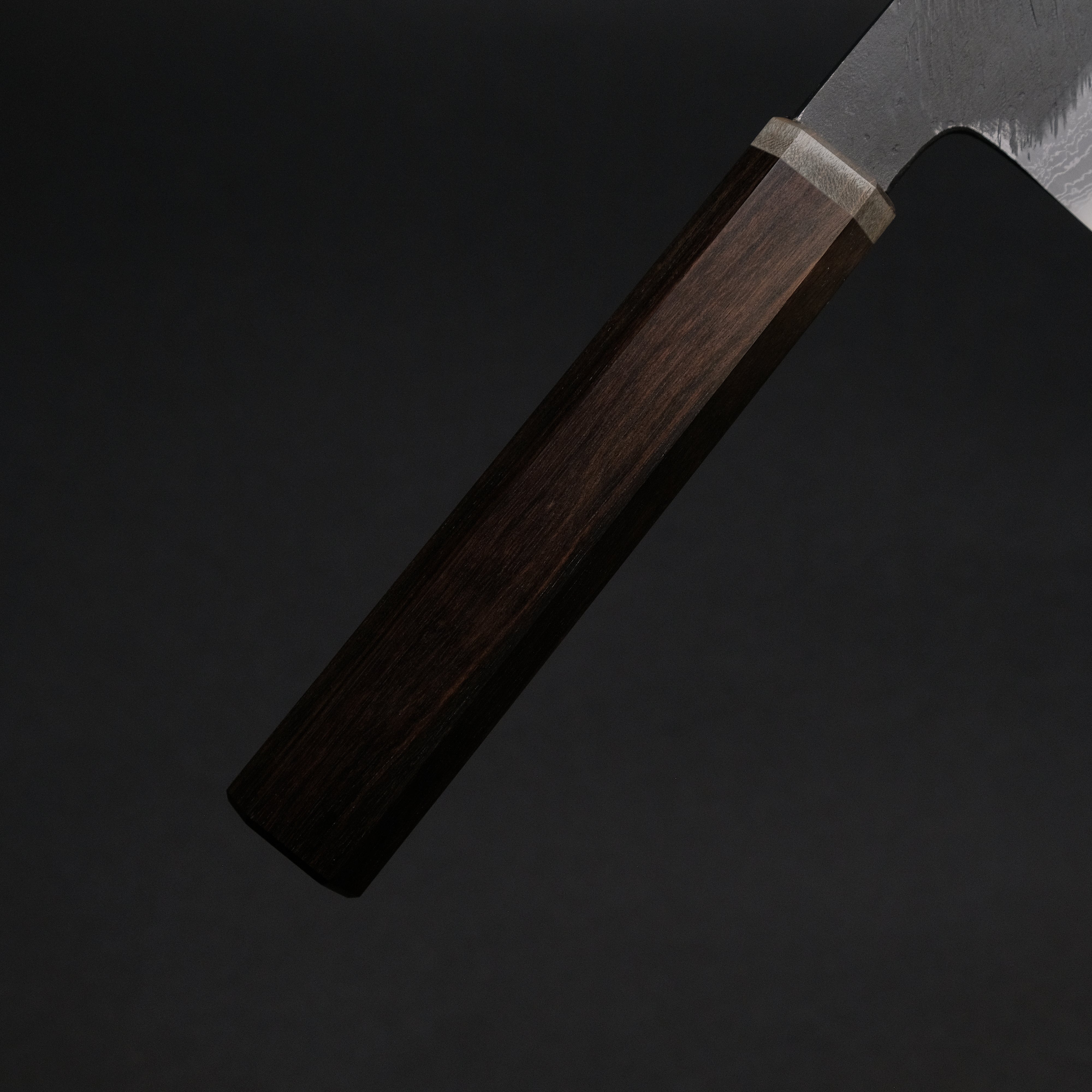 Premium Ajikataya White #2 Matsuba Damascus Hakata 180mm Chef Knife - Ebony & Stabilized Wood Handle (#23) - Perfect for Sushi, Meat Cutting & Professional Kitchen Use