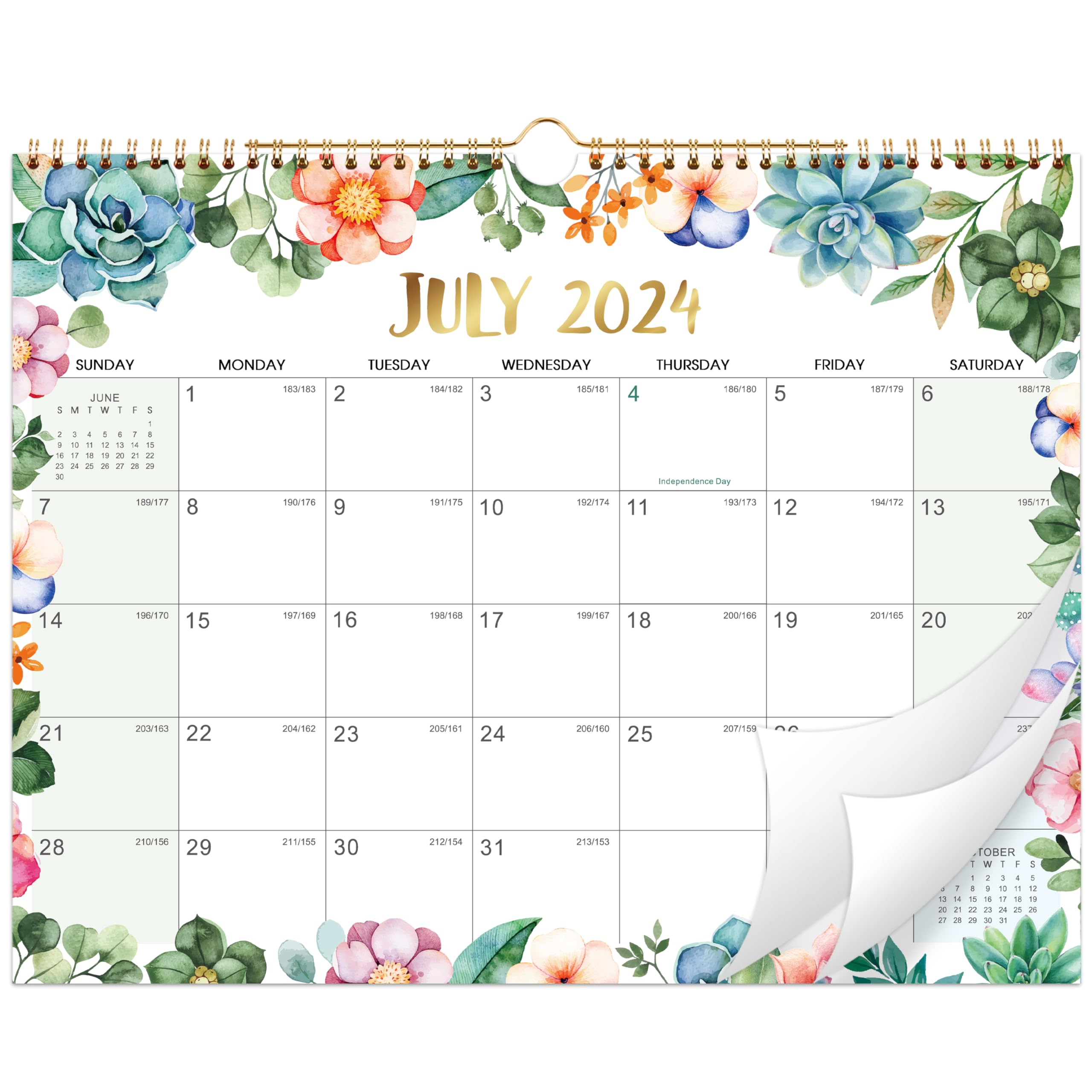 2024-2025 Wall Calendar - 18 Month Large Planner from July 2024 to December 2025 with Big Writing Blocks (14.5
