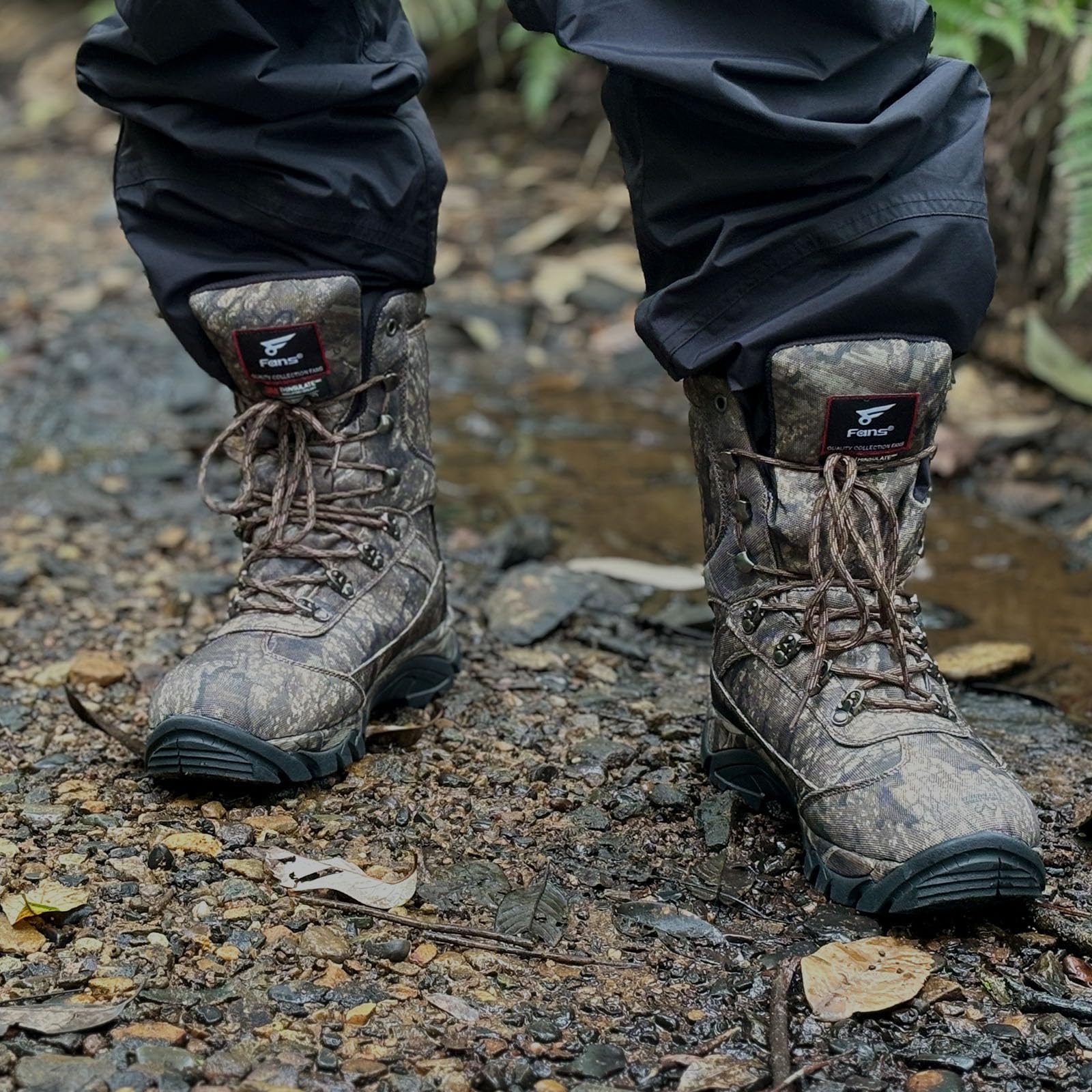 Men's 8 Fans Hunting Boots - 800g Thinsulate Insulated Winter Boots with Memory Foam Insole for Turkey Hunting, Hiking & Outdoor Adventures - Perfect for Cold Weather Hunting and Winter Hiking