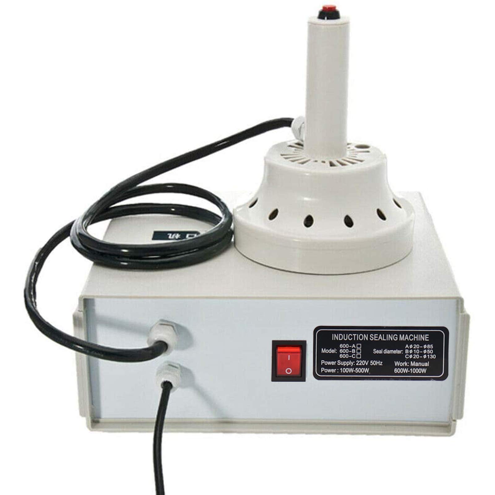 Portable 110V Induction Sealing Machine for Bottles (20mm-100mm) - Handheld Cap Sealer for White Plastic Bottles | Perfect for Home Brewing, DIY Cosmetics & Small Business Packaging