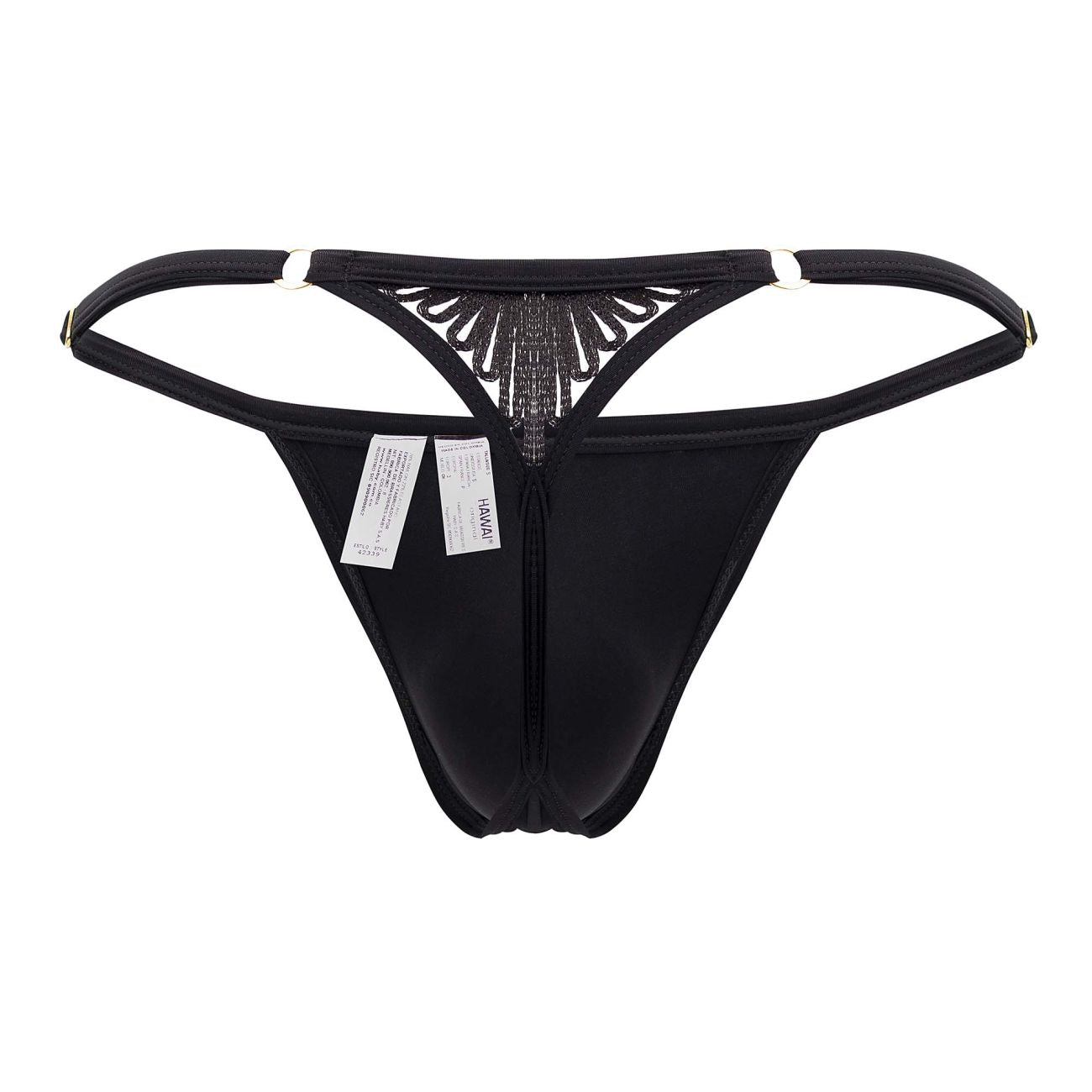 Premium Hawaiian Microfiber G-String Thong Underwear - Black 42317 - Sexy & Comfortable for Beach, Yoga & Intimate Moments