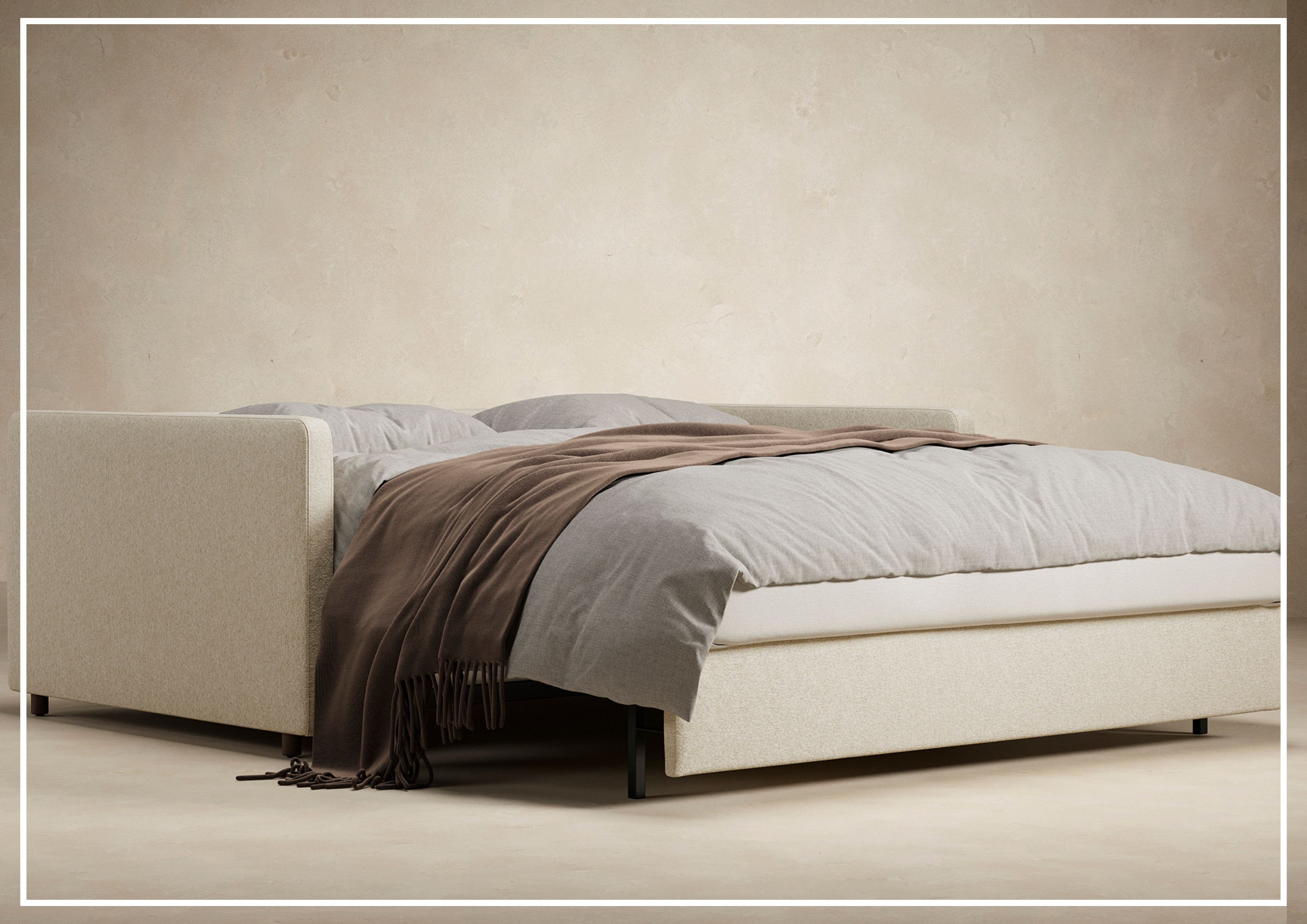 Innovation Living Neah Fabric 2-Seater Queen Size Sleeper Sofa Bed - Convertible Sofa for Small Spaces, Guest Room & Apartment Living