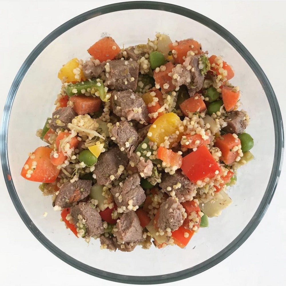 MyHappii Frozen Fresh Beef & Bell Peppers Recipe Dog Food - Grain-Free, High-Protein Meal for Adult Dogs - Perfect for Training Treats & Mealtime Nutrition