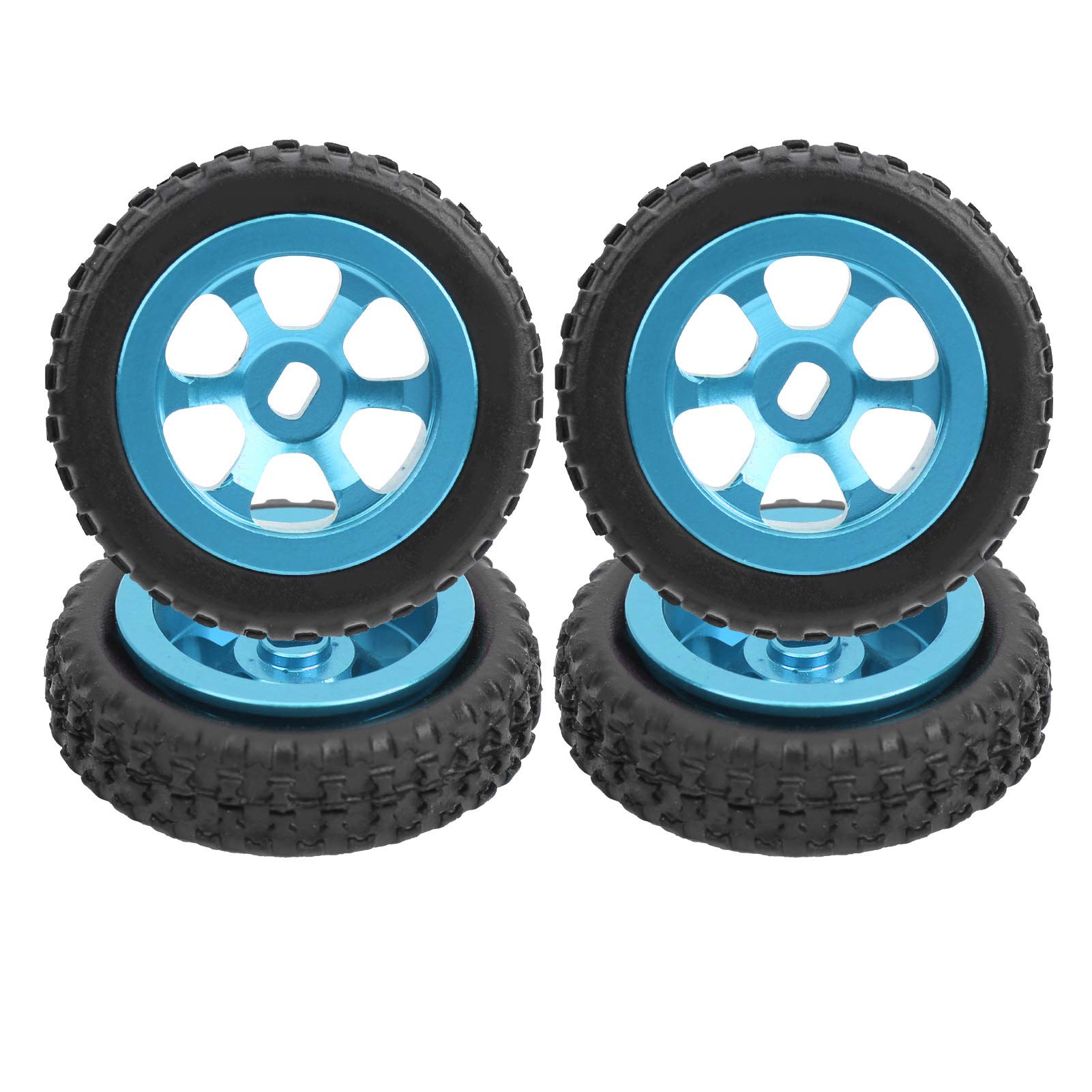 1/28 Scale RC Car Wheel & Tire Set - Metal Wheel Hub with Durable Tires for WLtoys K989 Remote Control Cars (Blue) - Perfect for Kids Racing, Off-Road Adventures & RC Car Upgrades