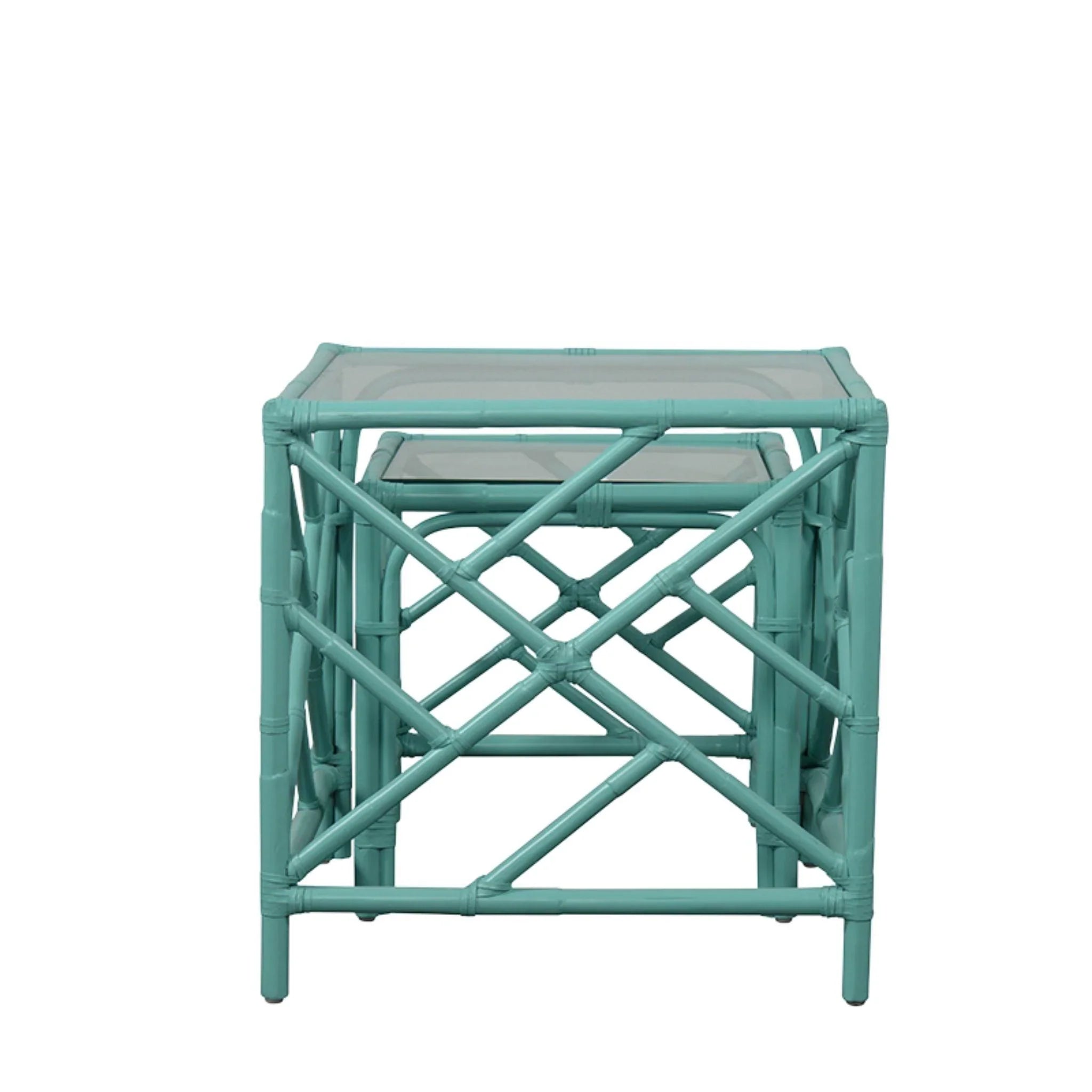 Chippendale Style Nesting Tables - Set of 3 Vintage Inspired End Tables for Living Room, Bedroom & Office - Space Saving Accent Furniture with Classic Carved Wood Design