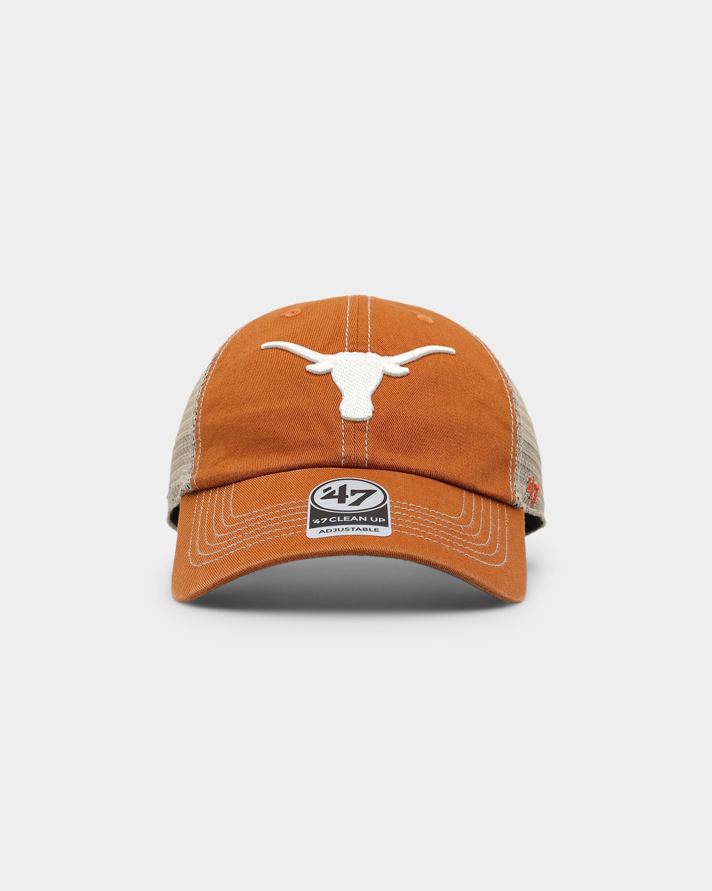 47 Brand Texas Longhorns Trawler '47 Clean Up Strapback Hat - Adjustable Burnt Orange Baseball Cap for Men & Women - Perfect for Game Day, Tailgating and Outdoor Activities