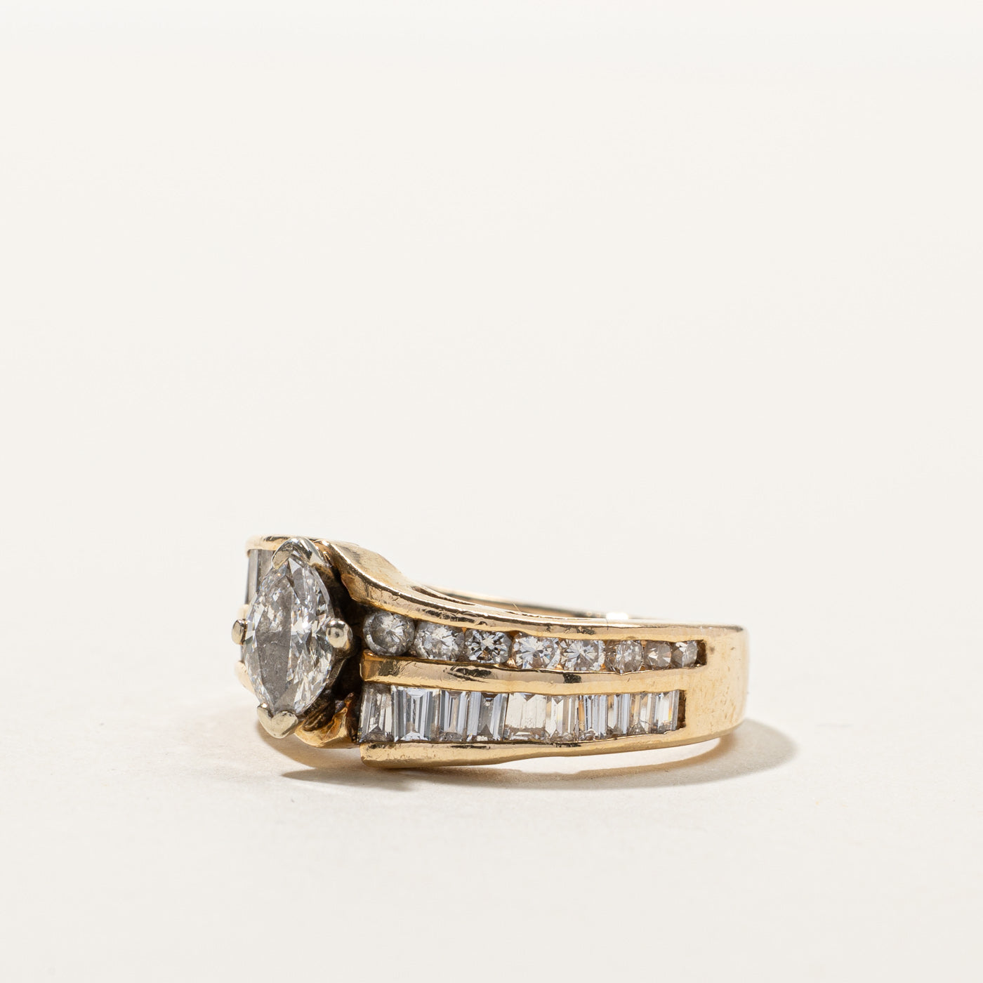 Channel Set Multi Diamond Ring - 1.27ctw (1.27 Carat Total Weight) - Size 6.5 - Elegant Wedding Band, Anniversary Gift, or Engagement Ring for Women