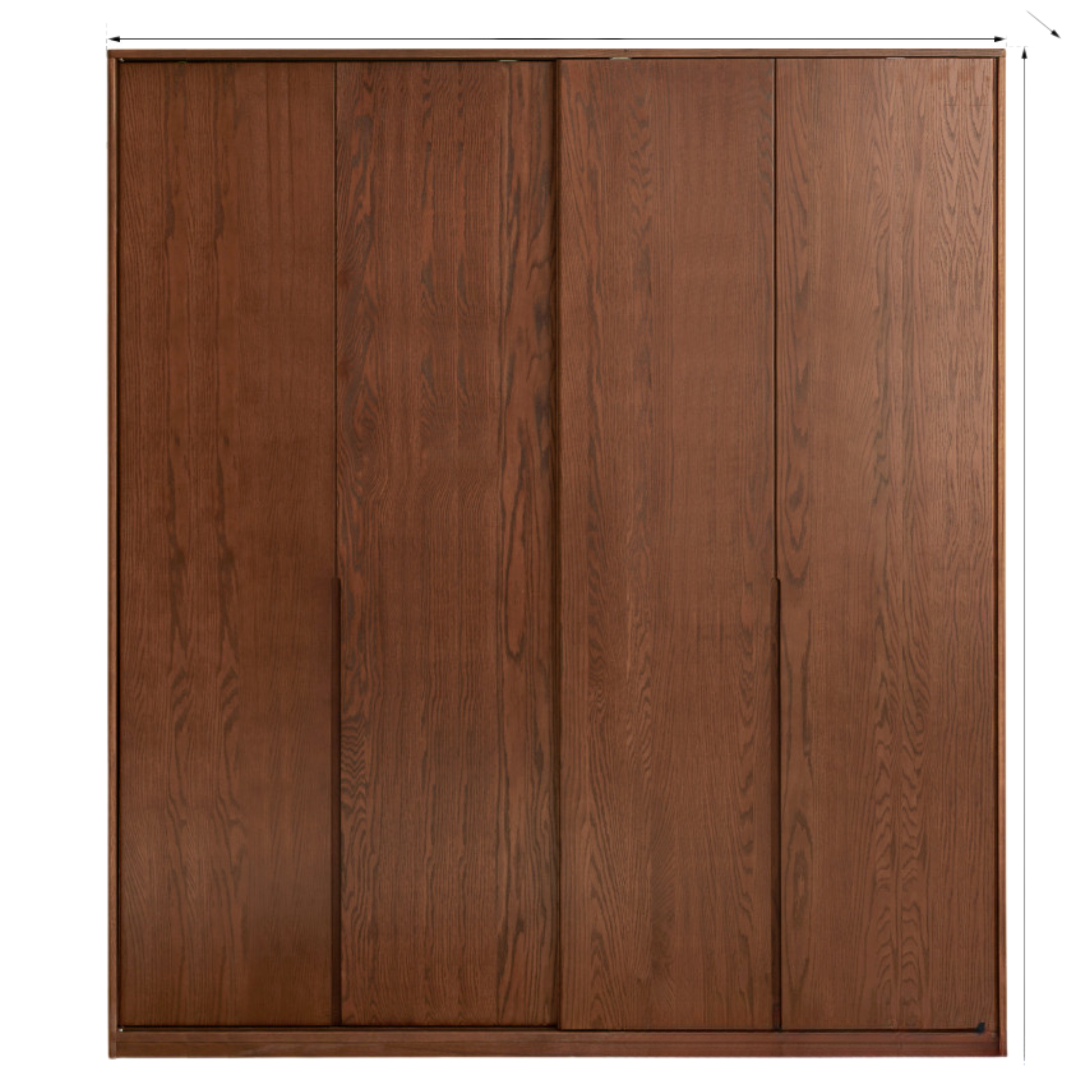 Solid Oak Wood Sliding Door Wardrobe Closet - Modern & Spacious Storage for Bedroom, Walk-In Closet, or Living Room Organization