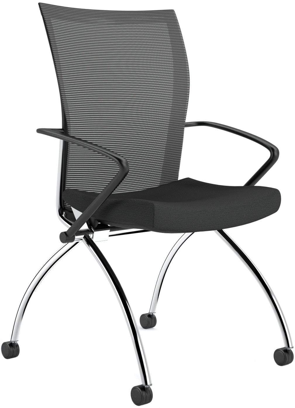 Safco Mayline Valore High Back Mesh Folding Chair with Arms - 2 Pack Office Conference Chairs [TSH1] - Ergonomic Support for Meetings, Events & Home Office Use