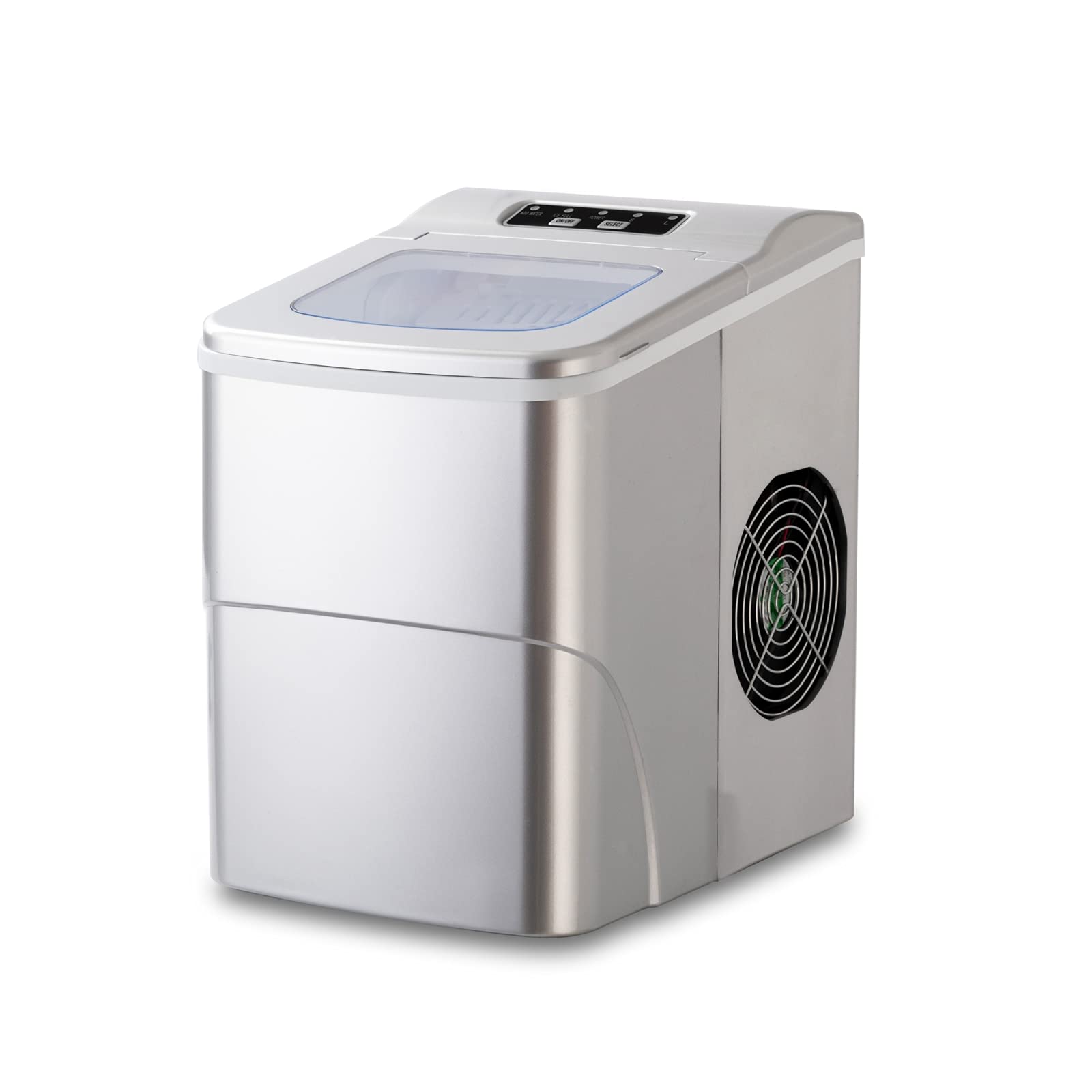ZWMBYN Portable Automatic Ice Maker Machine - Countertop Ice Maker Produces 9 Cubes in 6 Minutes, 26 LBS Daily Capacity with Scoop & Basket - Perfect for Home, Kitchen, Office, Bar, and Party Drinks | Compact Design for Small Spaces
