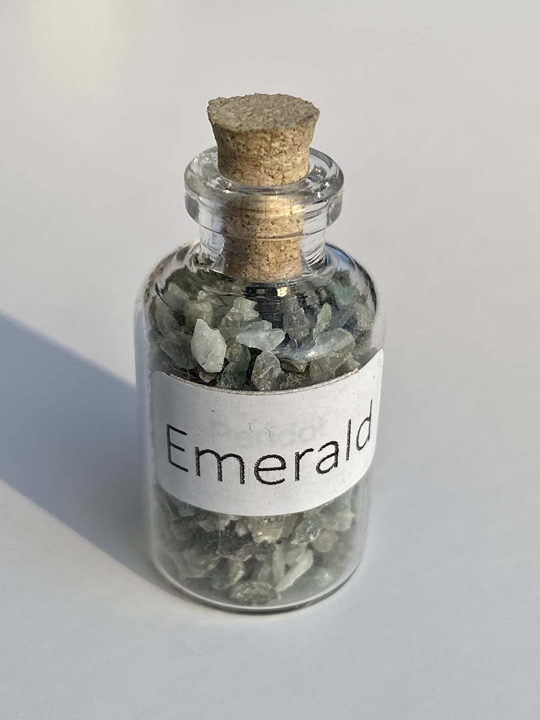 Emerald Crystal Bottles - Mini Gemstone for Jewelry Making & Gifts