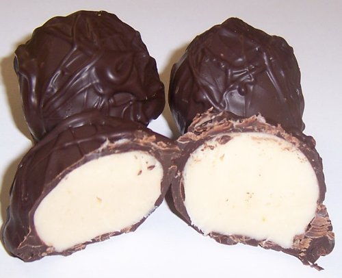 Scott's Cakes Dark Chocolate Covered Peach Fruit Truffles - 1 Pound Gift Box | Gourmet Dessert for Holidays, Parties & Romantic Gifts