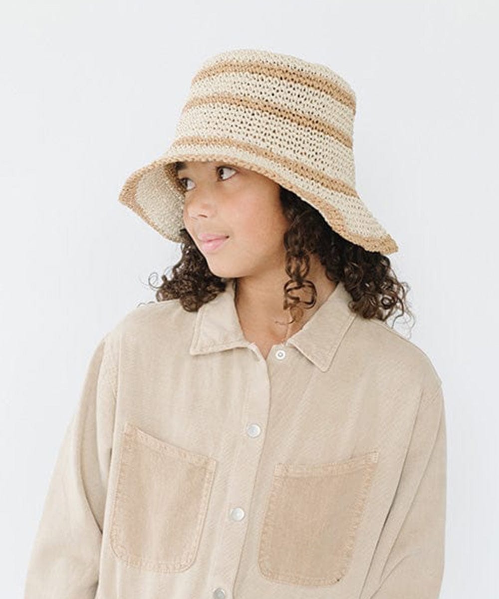 Crochet Bucket Hat for Kids - Sun Protection Summer Beach Hat for Boys & Girls - Perfect for Outdoor, Travel, and Vacation