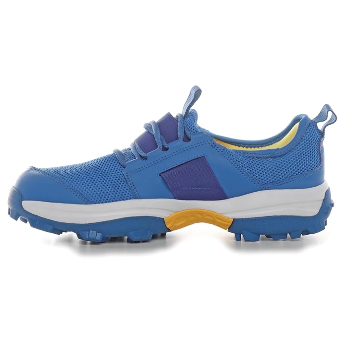 Adidas Cricup 23 Cricket Shoes - Royal Blue/Sand Yellow Rubber Spikes for Men | Lightweight Performance Footwear for Cricket Matches & Training