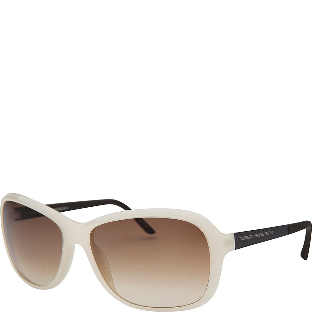 Porsche Design Women's Butterfly Sunglasses - White Polarized UV Protection - Stylish Fashion Sunglasses for Women - Perfect for Driving, Beach & Outdoor Activities