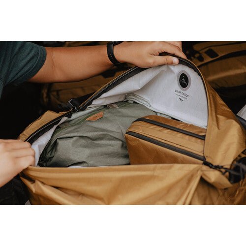 Peak Design Travel Duffel Bag 50L - Durable Carry-On Duffel for Travel & Adventure - Perfect for Camping, Hiking & Weekend Getaways (Coyote Color)