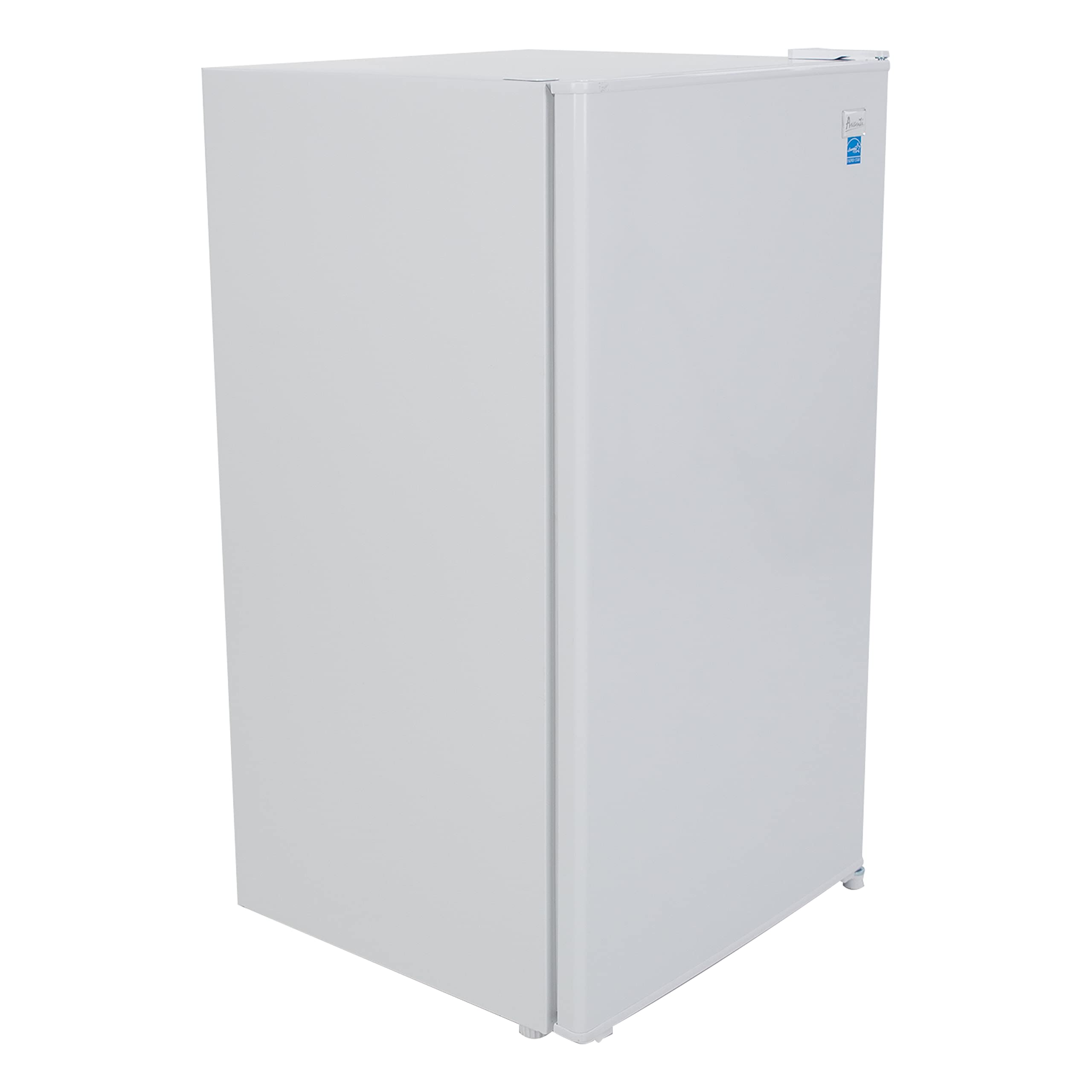 Avanti RM3306W 3.2 Cu.Ft Mini Compact Refrigerator - Energy Efficient Small Fridge with Reversible Door, Adjustable Shelves & Temperature Control - Perfect for Dorm, Office, Bedroom or Small Spaces (White)
