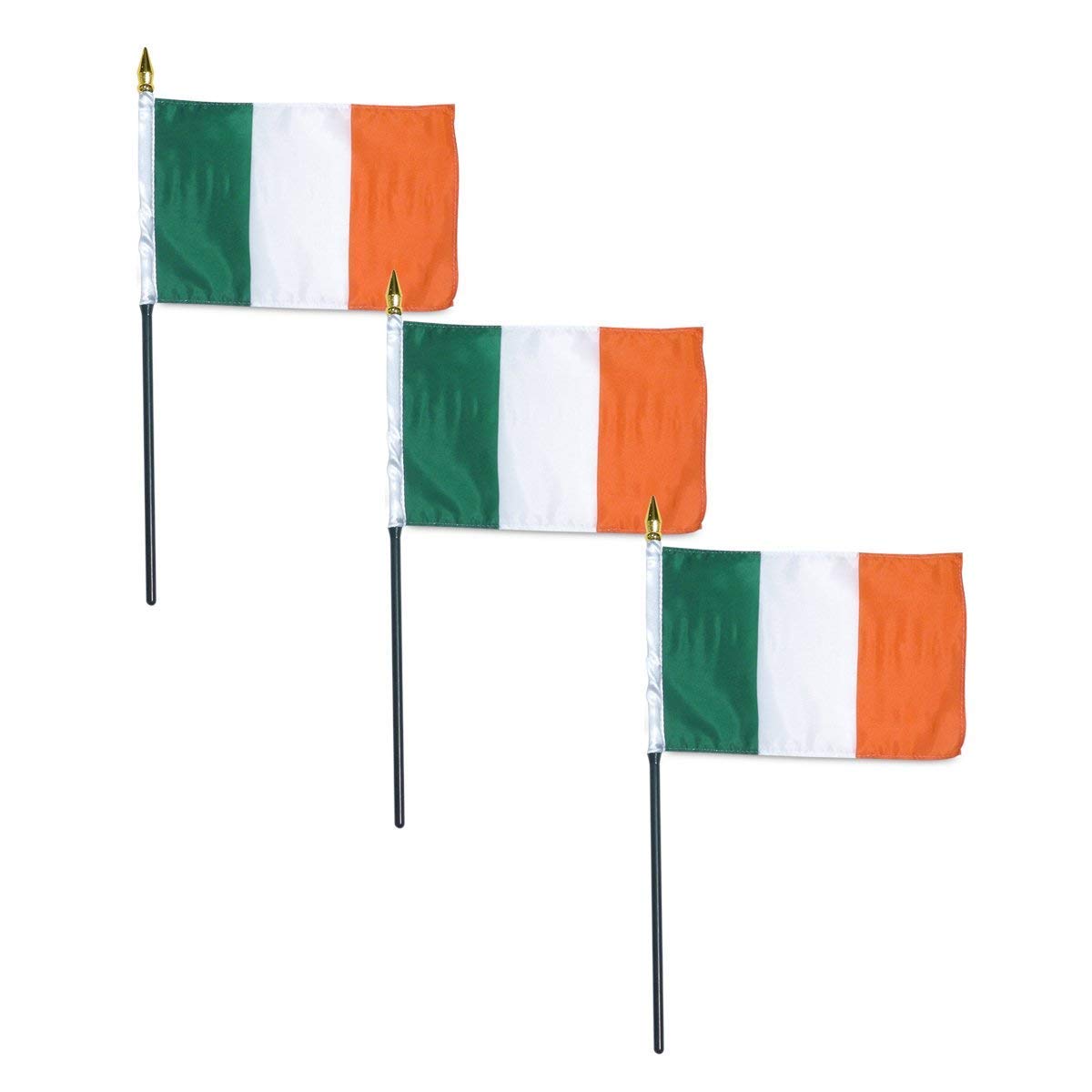 Ireland Flag 4x6 Inch - 3 Pack Outdoor & Indoor Use - Perfect for St. Patrick's Day, Irish Pride Events, Home Decor & Sporting Events