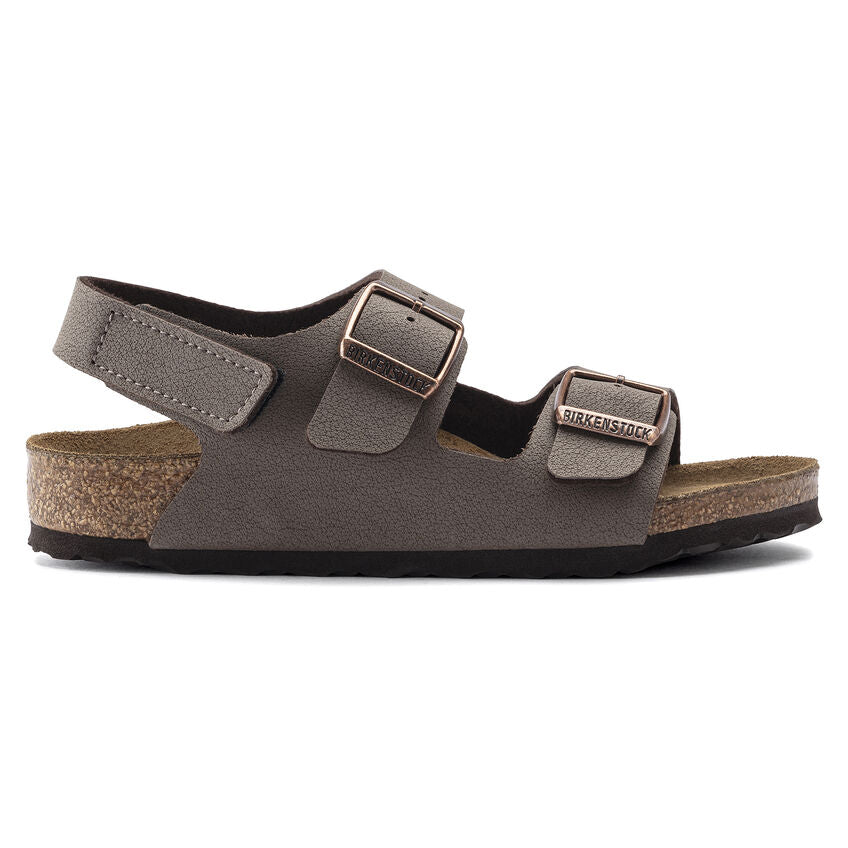 Birkenstock Kids Milano HL Sandals - Mocha Nubuck Leather - Comfortable & Durable Footwear for Boys & Girls - Perfect for School, Play & Outdoor Activities