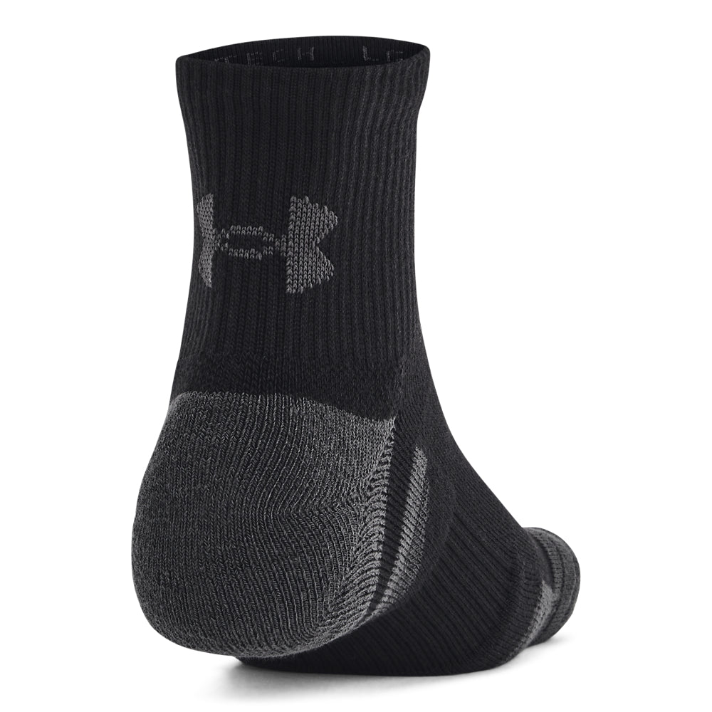 Under Armour Performance Tech Quarter Socks 6-Pack for Men & Women - Moisture-Wicking Athletic Socks for Running, Gym & Sports