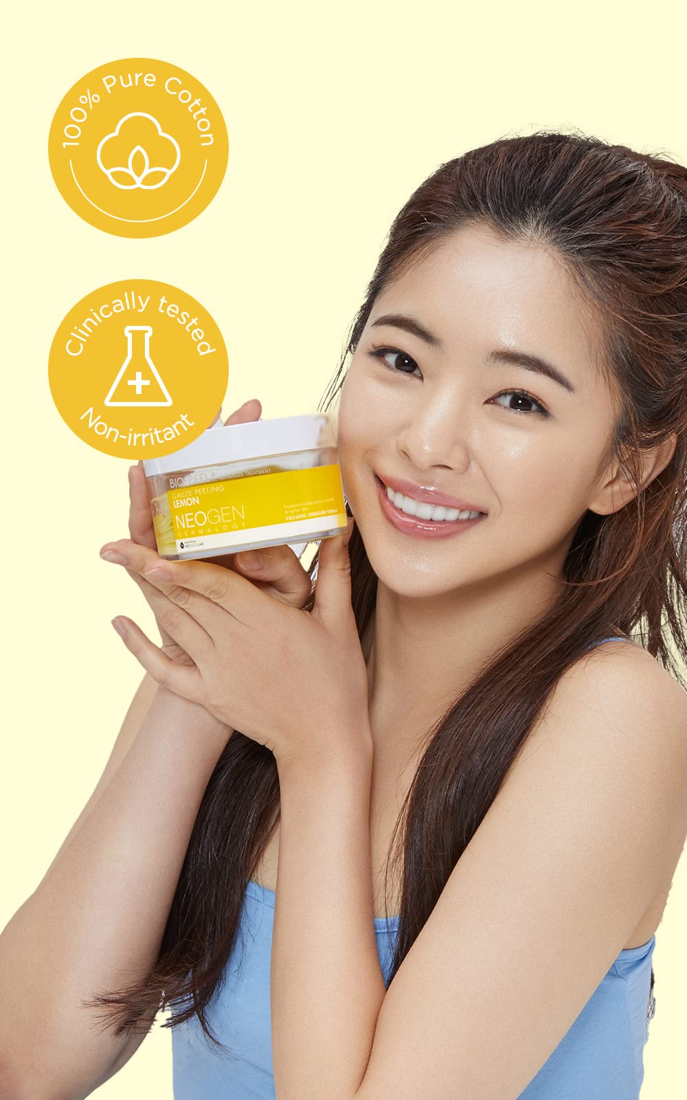 NEOGENLAB DERMALOGY Bio-Peel Gauze Peeling Pads - Lemon & Wine Exfoliating Treatment (30 Pads Each) for Brightening & Pore Care | At-Home Facial & Skincare Routine