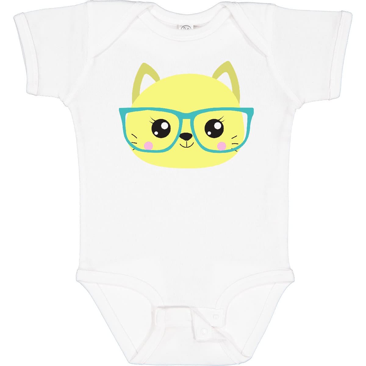 Hipster Cat with Glasses Baby Bodysuit - Cute Kitten Outfit for Photoshoots