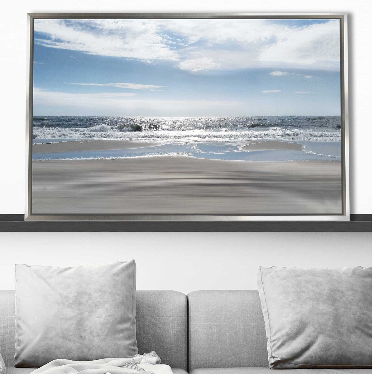 Beach Bliss by Ruane Manning - Premium Floating Canvas Wall Art Print - Coastal Decor for Living Room, Bedroom & Beach House