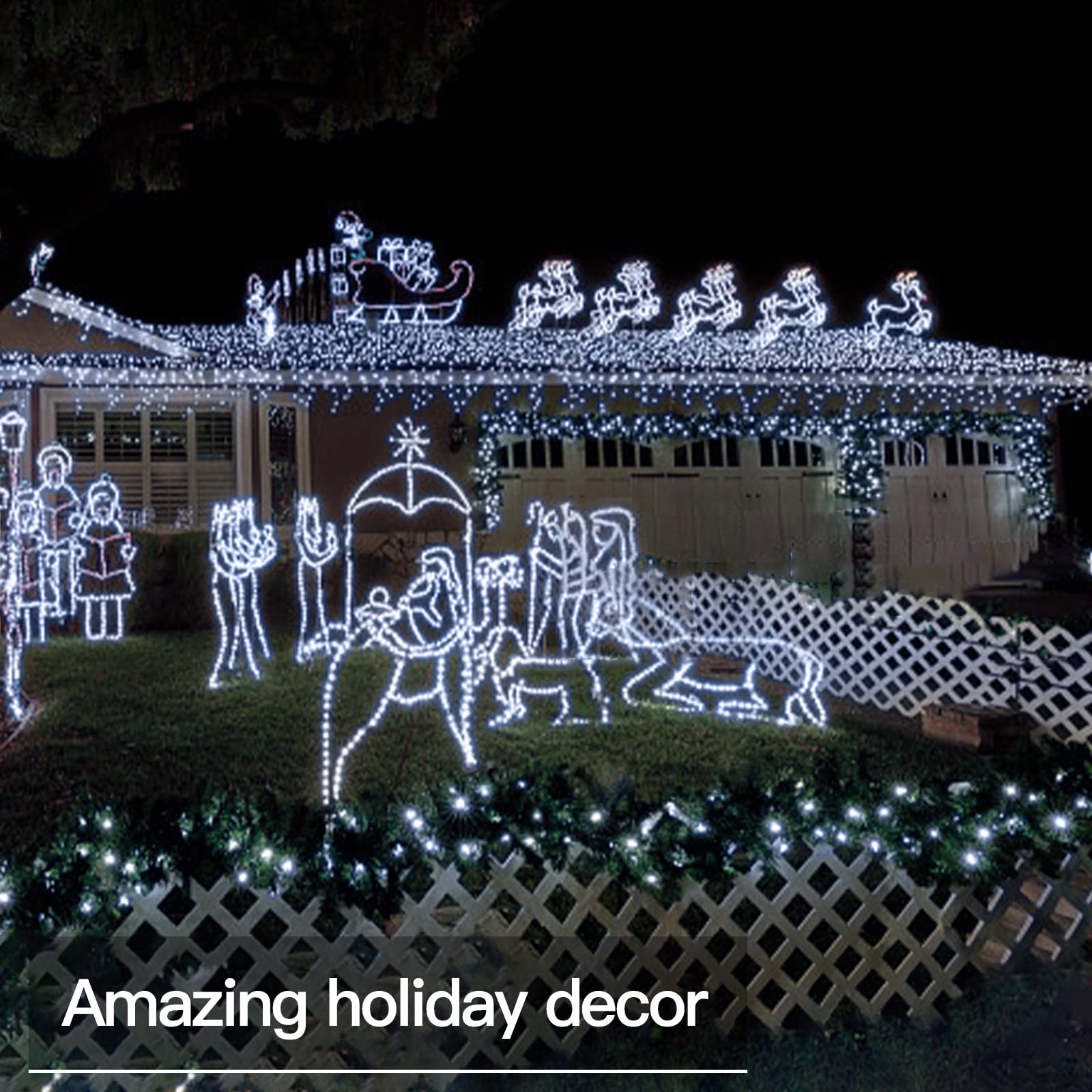 33ft 100 LED Outdoor String Lights with Remote - Battery Operated Fairy Lights for Bedroom, Backyard, Wedding & Christmas Decor - Waterproof Twinkle Lights for Trees, Mason Jars, Walls & Centerpieces - Perfect for Romantic Ambiance & Holiday Lighting