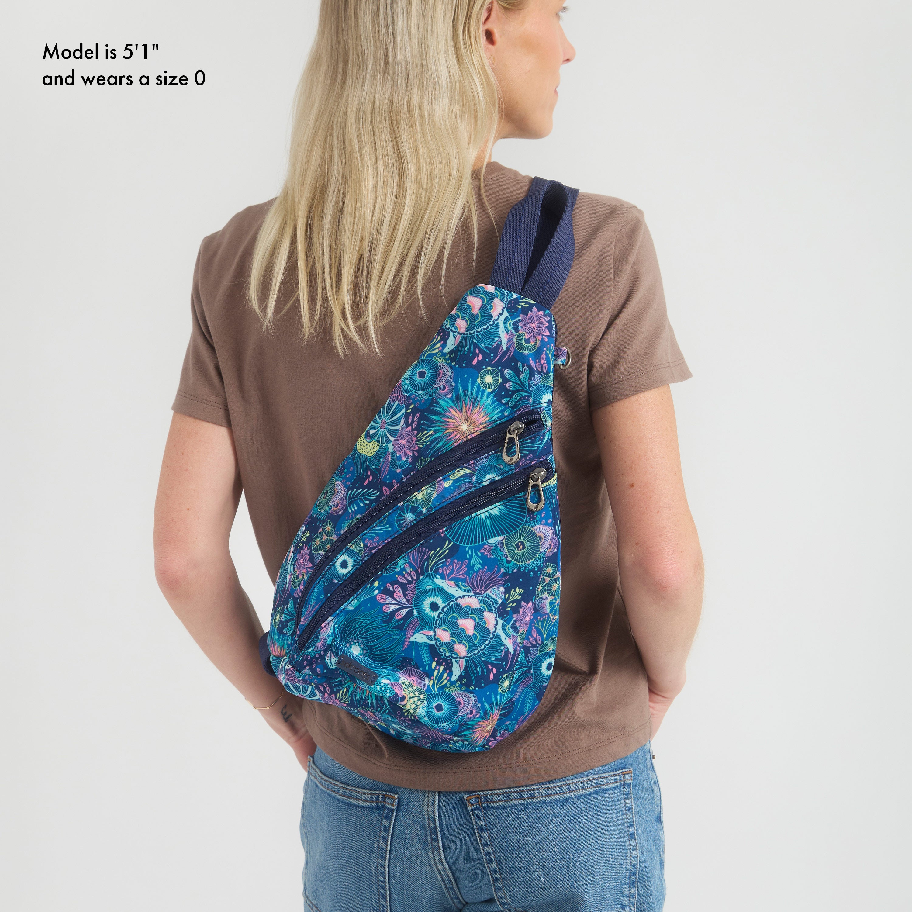 On The Go Sling Backpack - Lightweight Crossbody Travel Bag for Men & Women - Perfect for Hiking, Commuting & Everyday Use