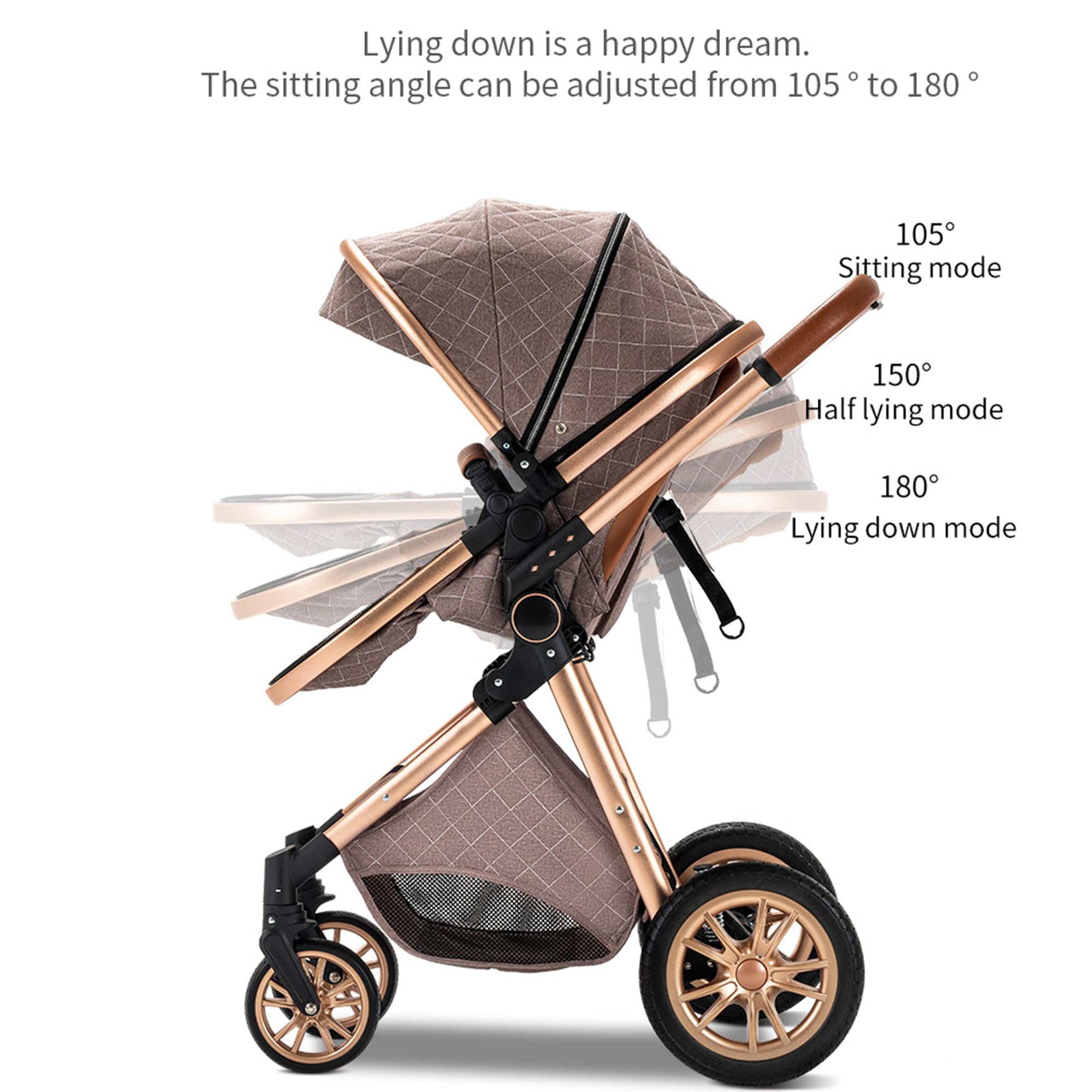 3-in-1 Convertible Baby Travel System Stroller - Lightweight Foldable Deluxe Stroller with High View Seat & Base (Silver Grey) | Perfect for Newborns, Toddlers & Family Outings