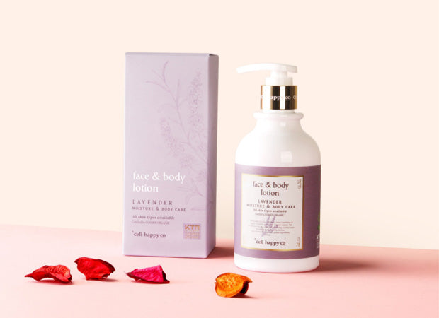 Cellhappyco Lavender Face & Body Lotion 300ml - Hydrating Moisturizer for Dry Skin - Perfect for Daily Skincare & Relaxation