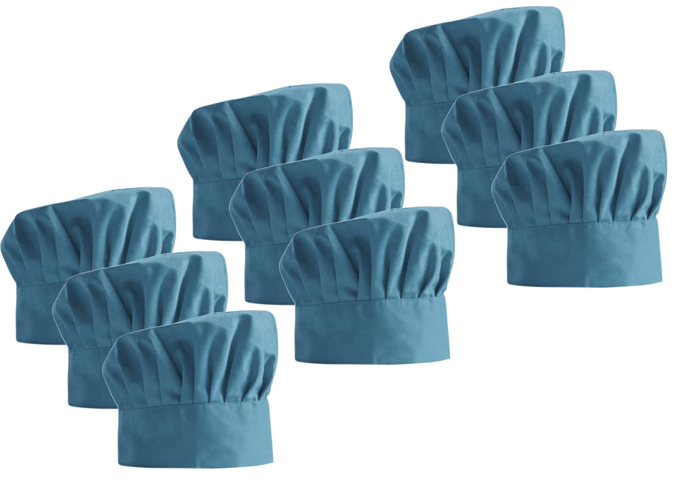 Professional Adjustable Chef Hats for Adults - Breathable Cotton Cooking Hats for Baker, Sous Chef & Head Chef (3/6/9/12 Pack) - Perfect for Restaurants, Catering & Culinary Schools