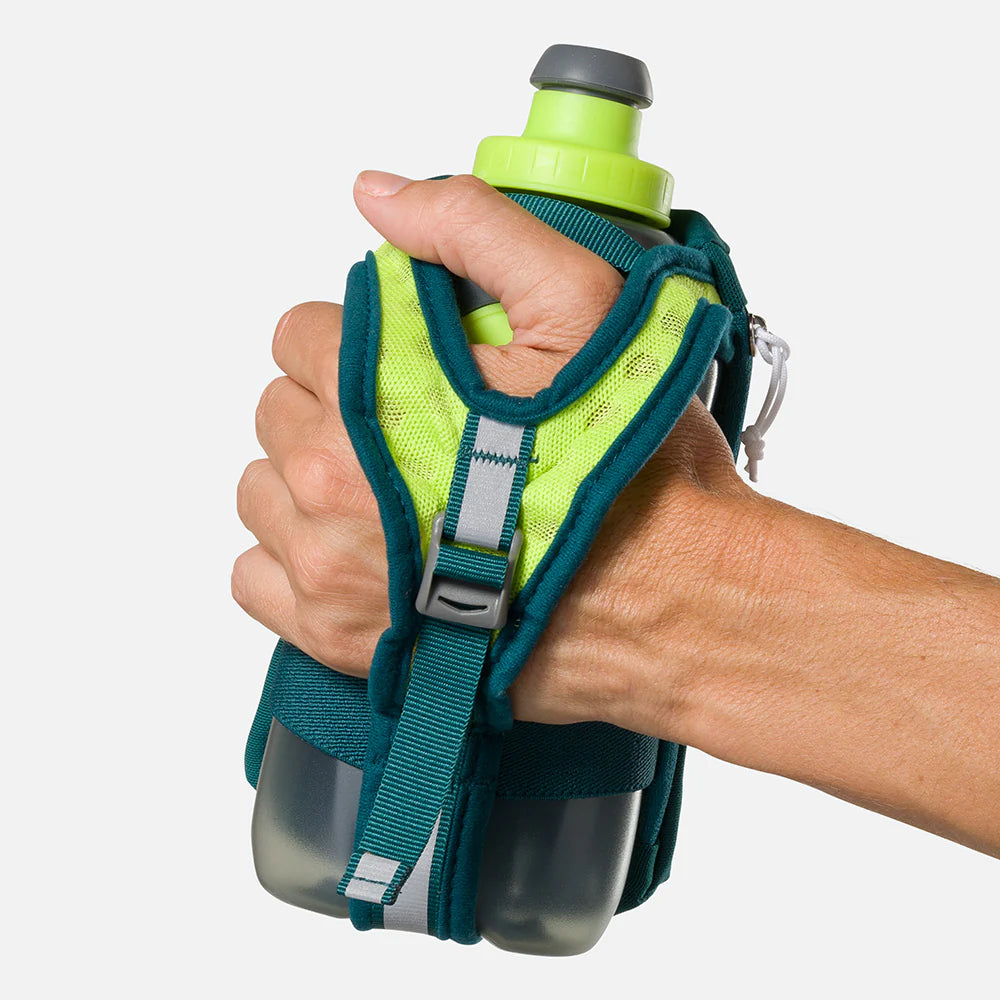 SpeedDraw 2 Insulated Stainless Steel Flask 18oz (Deep Teal/Reflective Silver) - Leakproof Travel Water Bottle for Hiking, Camping & Outdoor Adventures