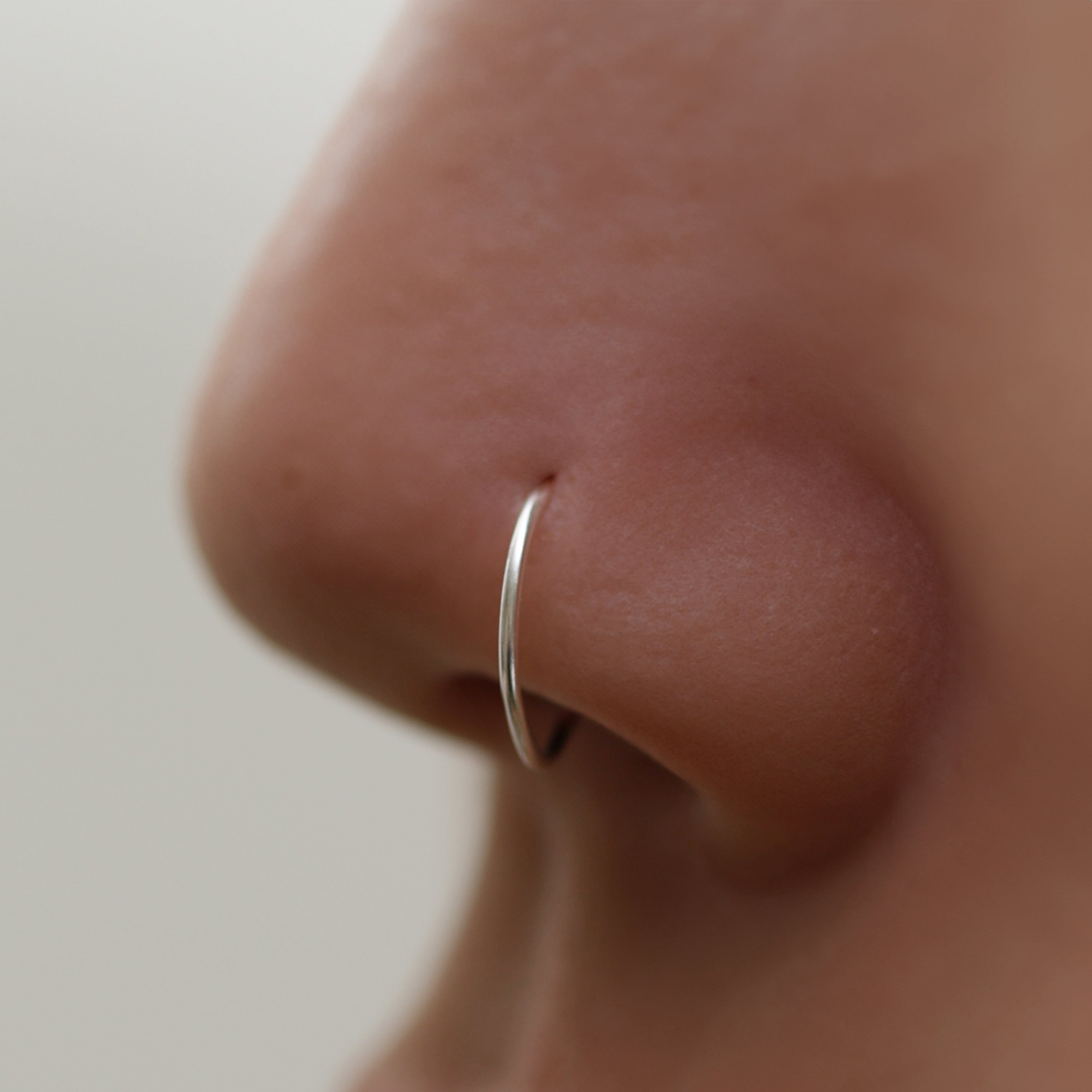 Simple Nose Hoop Ring - 14K Gold Plated Minimalist Nose Ring for Women - Perfect for Everyday Wear, Parties & Special Occasions