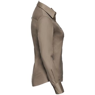 Russell Collection Women's Long Sleeve Classic Twill Shirt (J916F) - Comfortable Office Wear & Casual Outfit for Professional Women