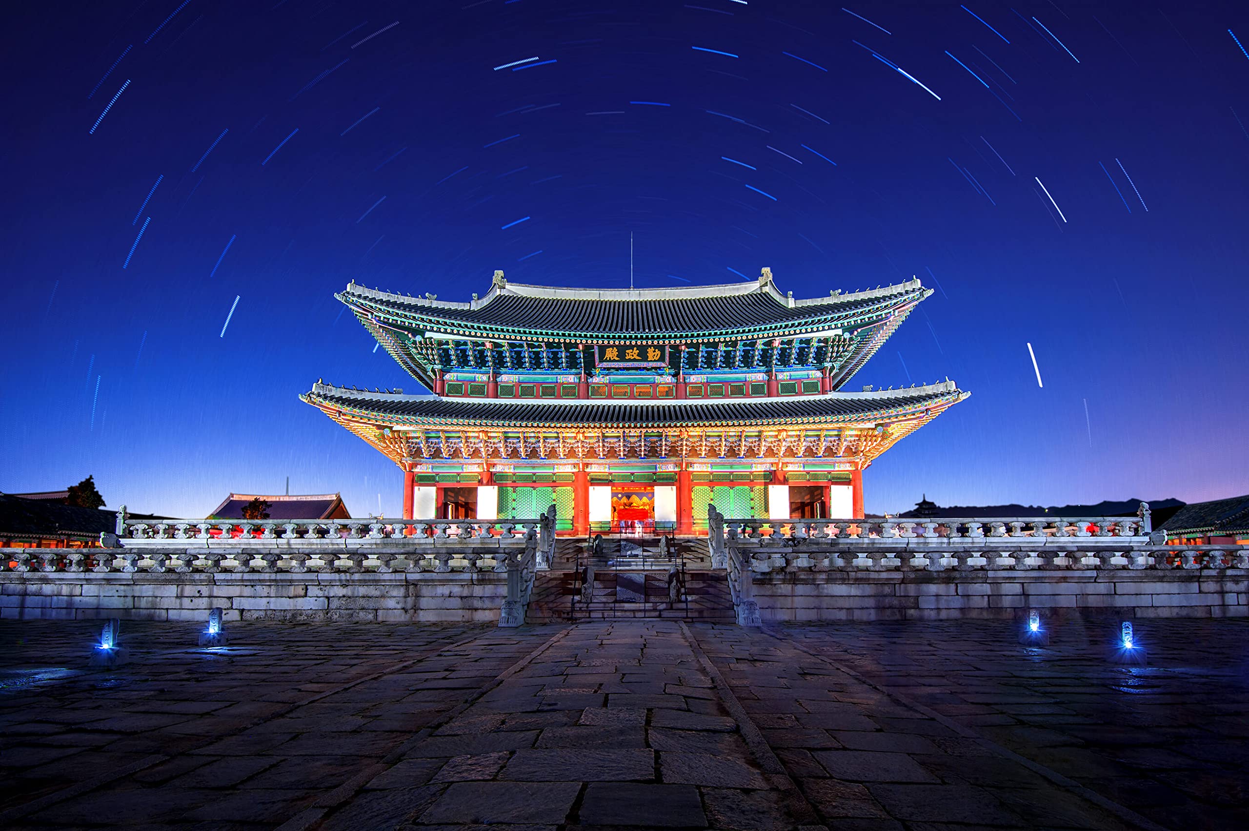 1000-Piece 3D Wooden Puzzle of Gyeongbokgung Palace Seoul - Personalized Adult & Kids Puzzle (20x30 Inches) for Home Decor, Family Holiday Activities & Educational STEM Toy
