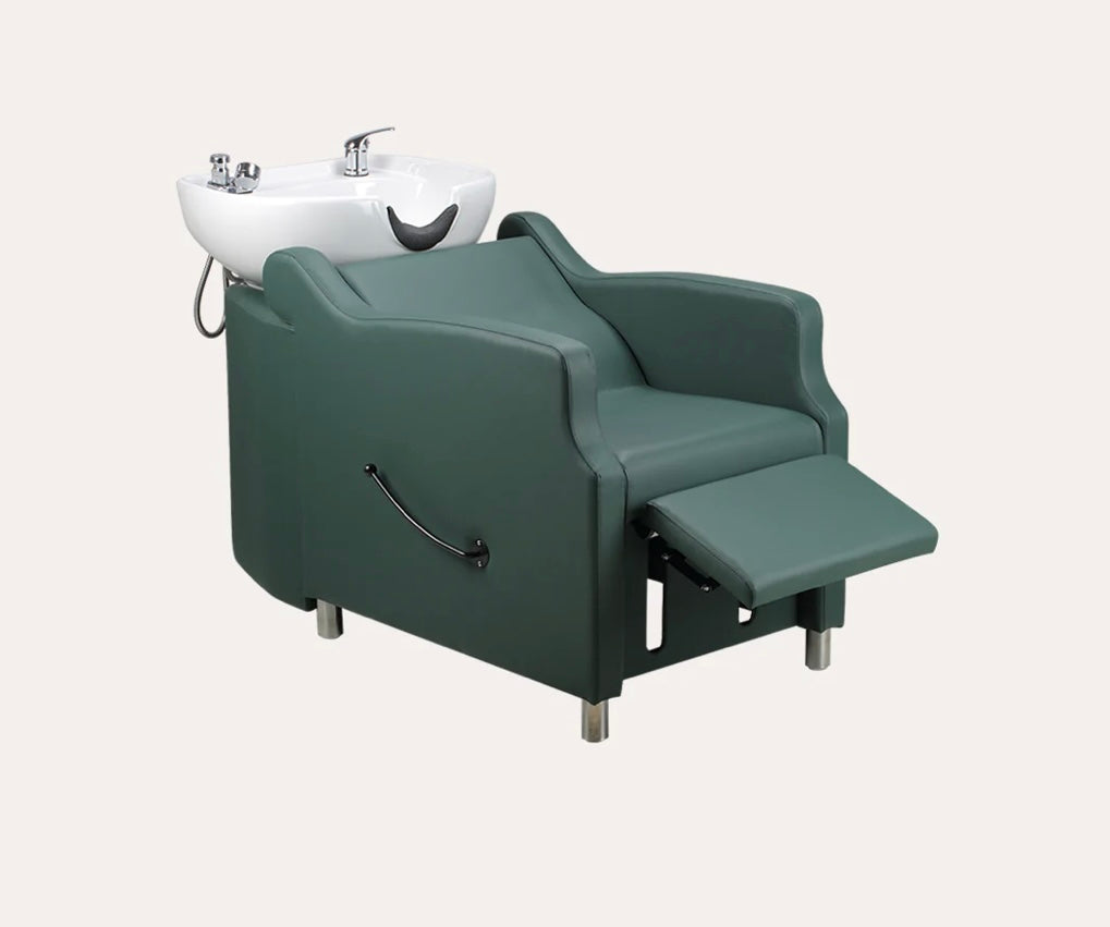 Amare Salon Shampoo Bowl & Chair - Professional Hair Washing Station for Salons & Barbershops - Perfect for Hair Styling, Washing & Conditioning Treatments