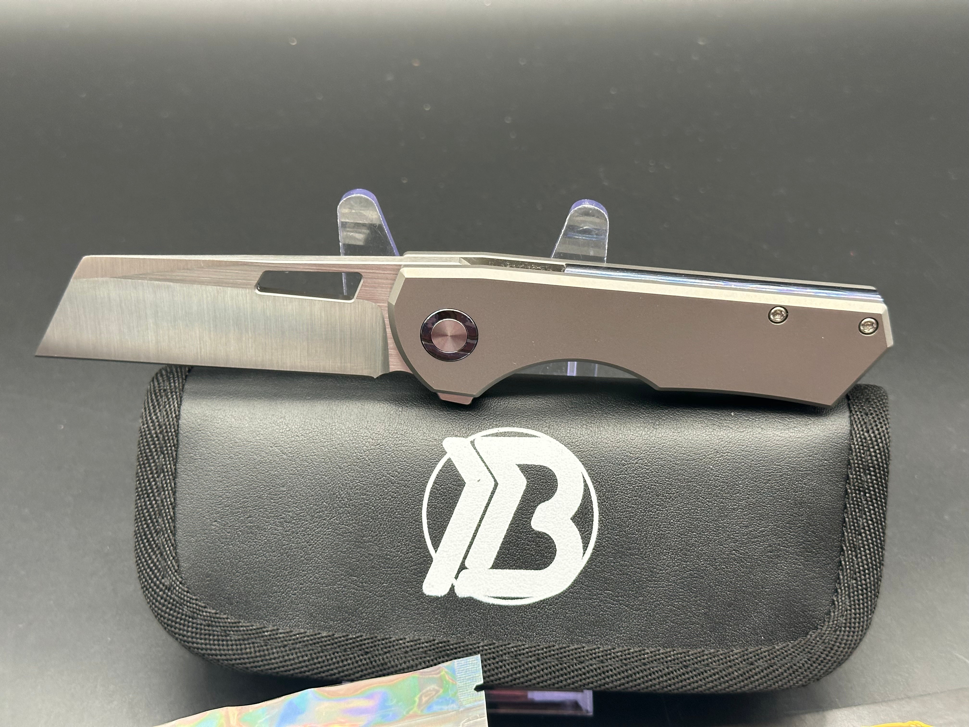 Brian Brown Yeager V2 Zircuti Folding Knife with Titanium Clip & Backspacer - EDC Pocket Knife for Outdoor, Camping, and Everyday Carry