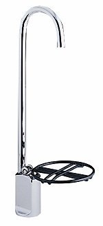 Elkay LK1114 Stainless Steel Gooseneck Glass Filler with Push Down Control - 10 Inch for Kitchen Sink, Bar, or Restaurant Use