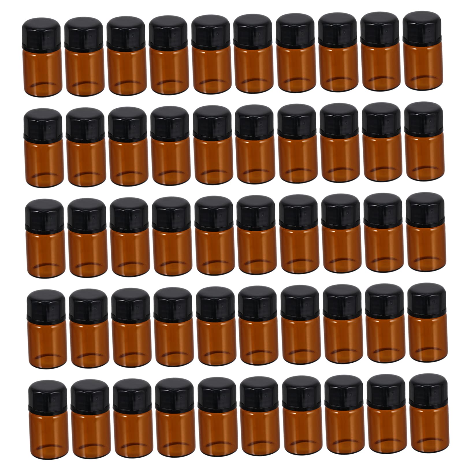 Premium 1ml Glass Essential Oil Bottles (50-Pack) - Leakproof, Durable & Travel-Friendly for Aromatherapy, DIY Beauty, Perfume Making & Skincare Products - Perfect for Home, Spa & On-the-Go Use