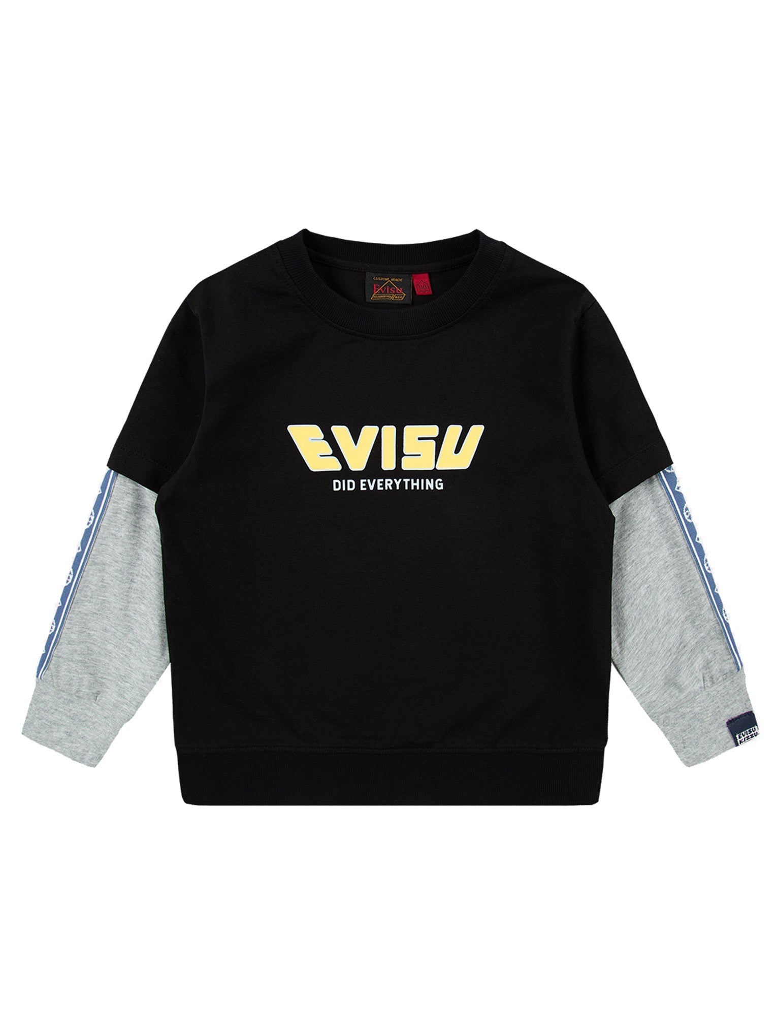 Stylish Logo Print 2-in-1 Long Sleeve Sweatshirt for Men & Women | Comfortable Unisex Pullover for Casual Wear, Layering & Outdoor Activities