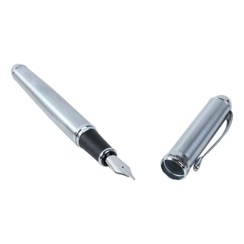 Jinhao X750 Premium Fountain Pen - 18K Gold Plated Broad Nib, Smooth Writing Metal Pen for Men & Women | Perfect for Calligraphy, Office Use & Gift Giving