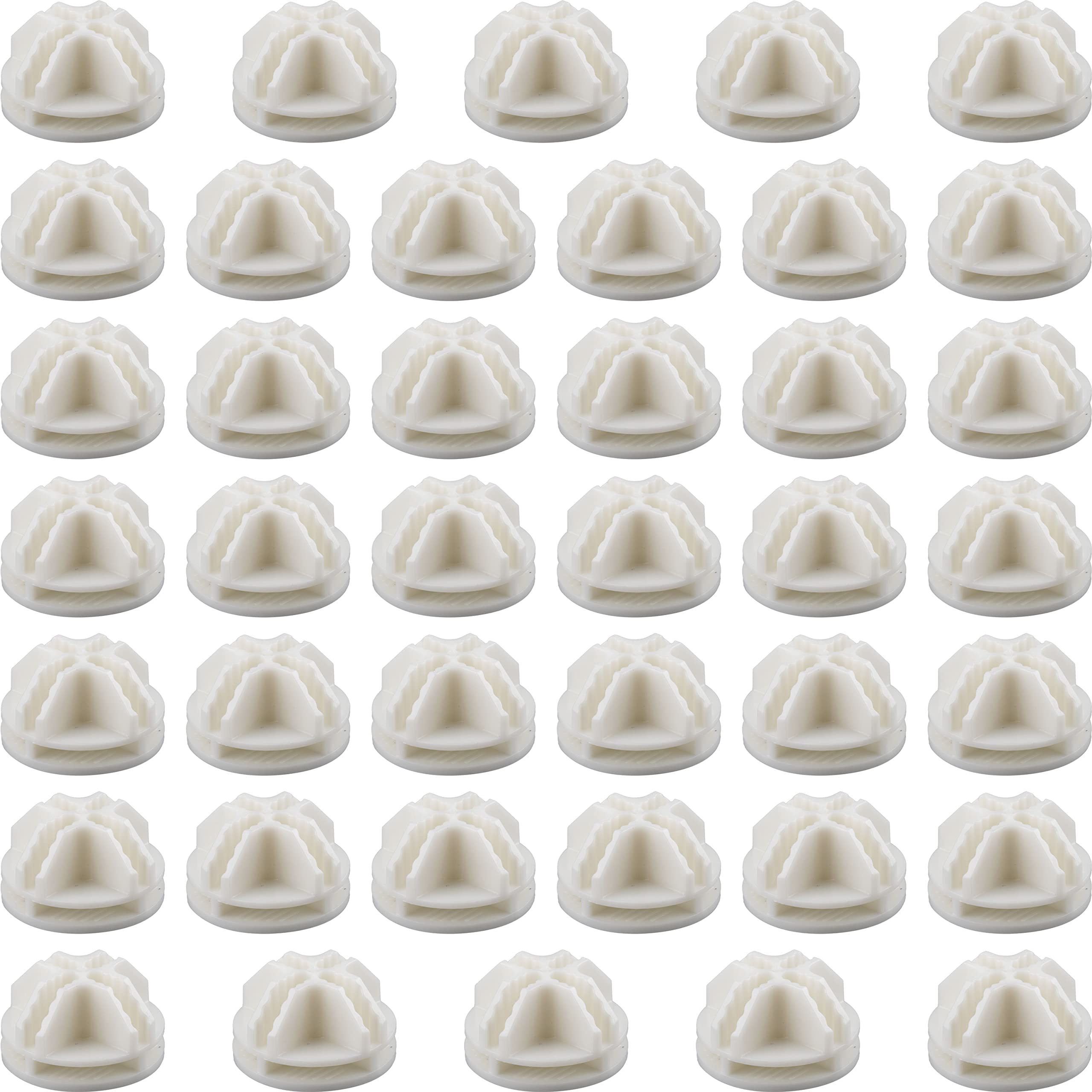 40 Pcs White Plastic Wire Cube Connectors - Replacement Corners for Modular Closet & Wire Grid Storage Shelves - Perfect for DIY Closet Organizers, Garage Shelving, and Home Office Storage Solutions