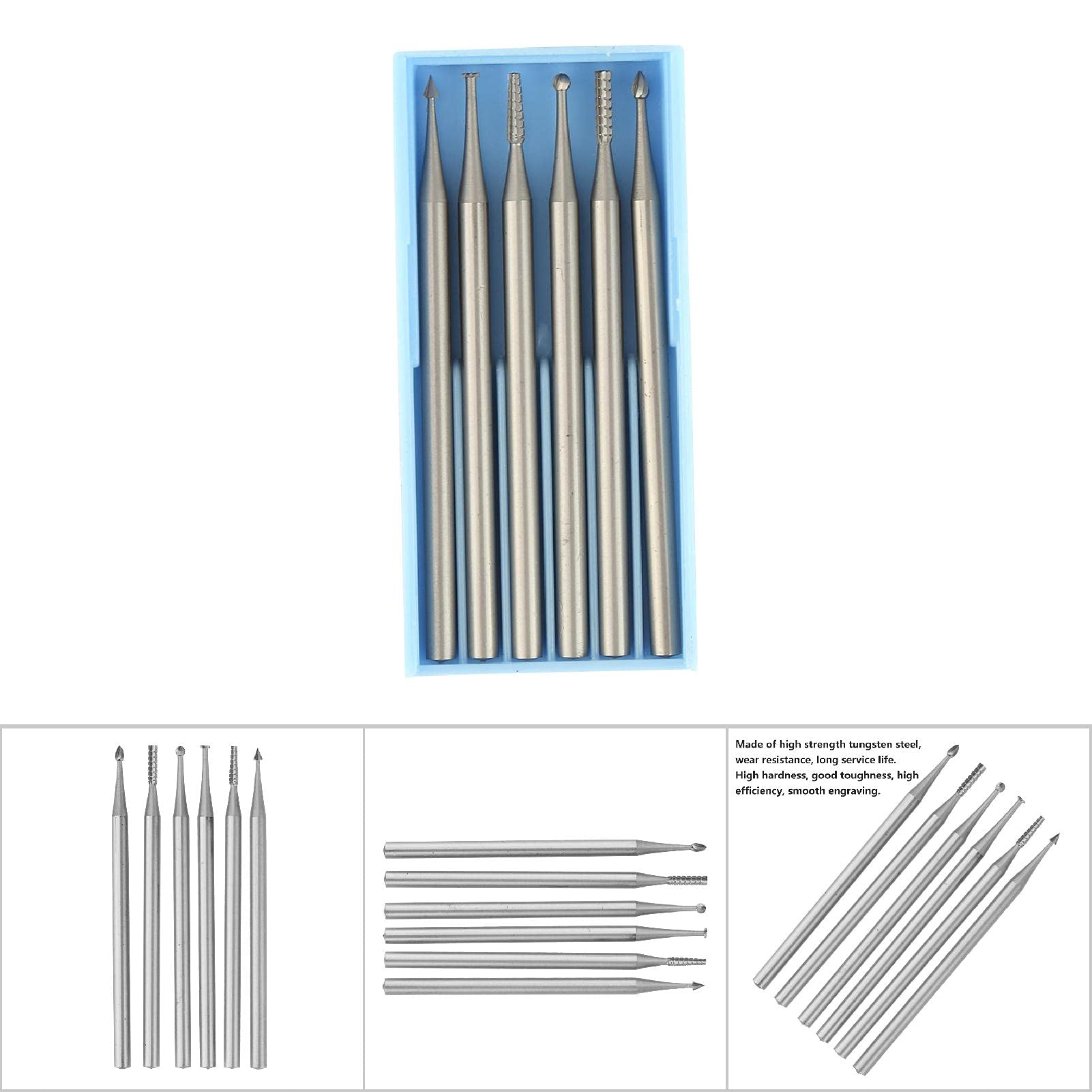 Premium Tungsten Steel Wood Carving Tools Set - 2.35mm Micro Sculpture Knife for Engraving, DIY Woodworking & Jewelry Making - Compatible with Die Grinder Drills - Perfect for Detailed Carving, Craft Projects & Home Decor Creations
