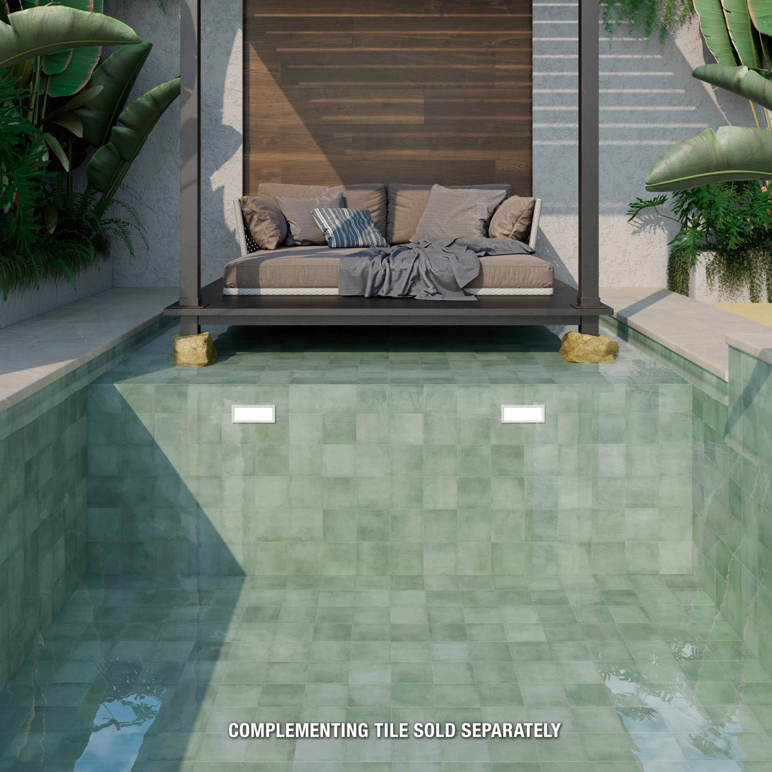 Merola Tile Matter Green 6x6 Inch Porcelain Floor and Wall Tile - Perfect for Kitchen Backsplash, Bathroom & Shower Walls