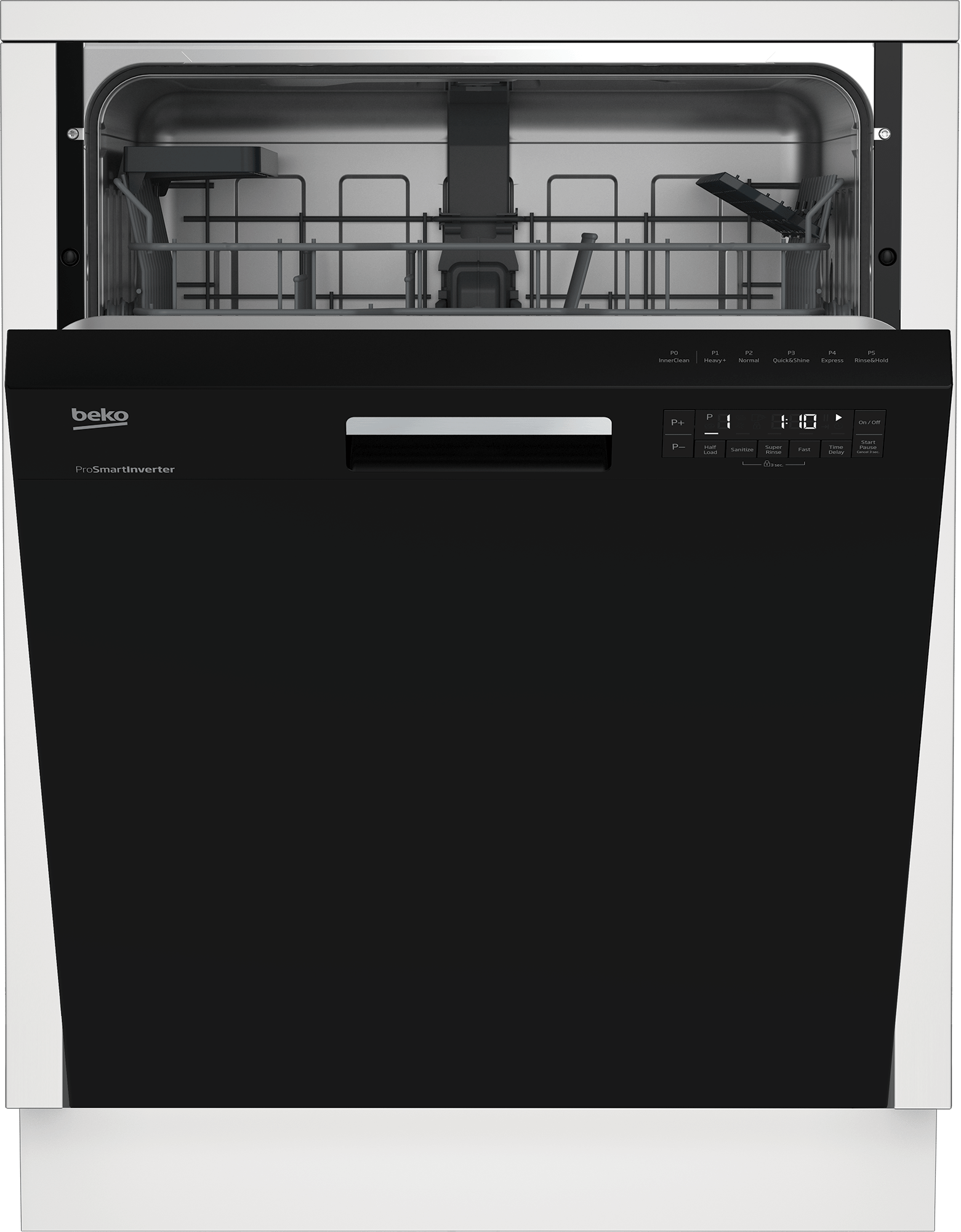 Beko DUT25401BHW 24-Inch Built-In Dishwasher - 14 Place Settings, 48 dBA Quiet Operation, Energy Star Certified for Home Kitchen Use