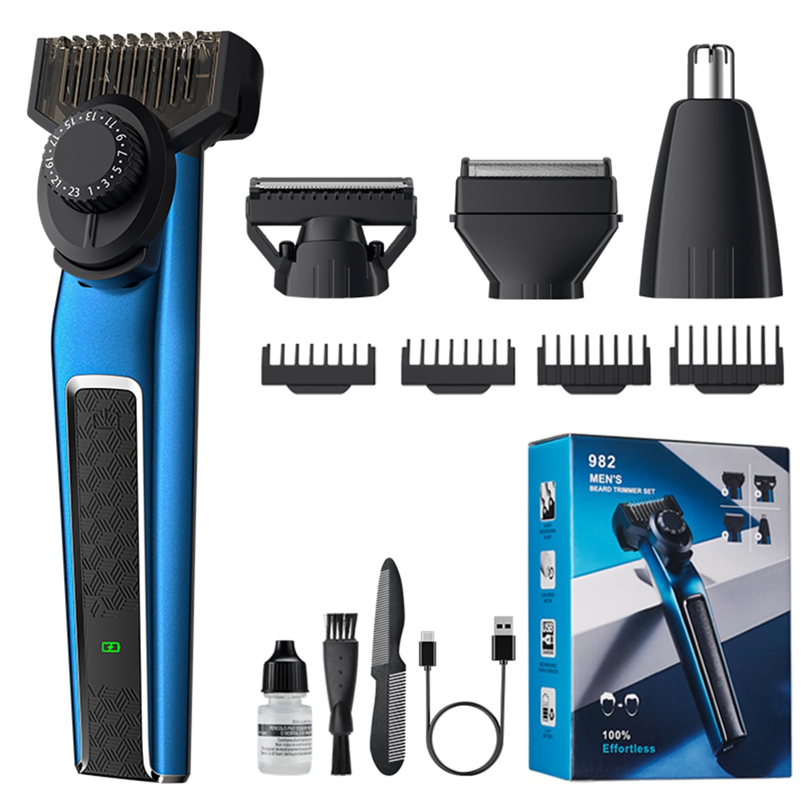 Electric Nose Hair Trimmer - USB Rechargeable Grooming Tool for Men | Painless Ear & Nose Hair Removal | Perfect for Travel, Home & Office Use