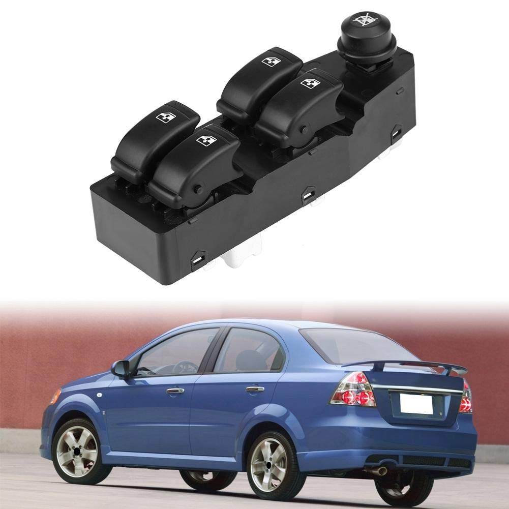 Aveo Power Window Master Control Switch - Left Hand Driver Side Replacement for Chevy Aveo 202005158 - Durable & Easy Installation for Smooth Window Operation (Ideal for Daily Commute & Road Trips)